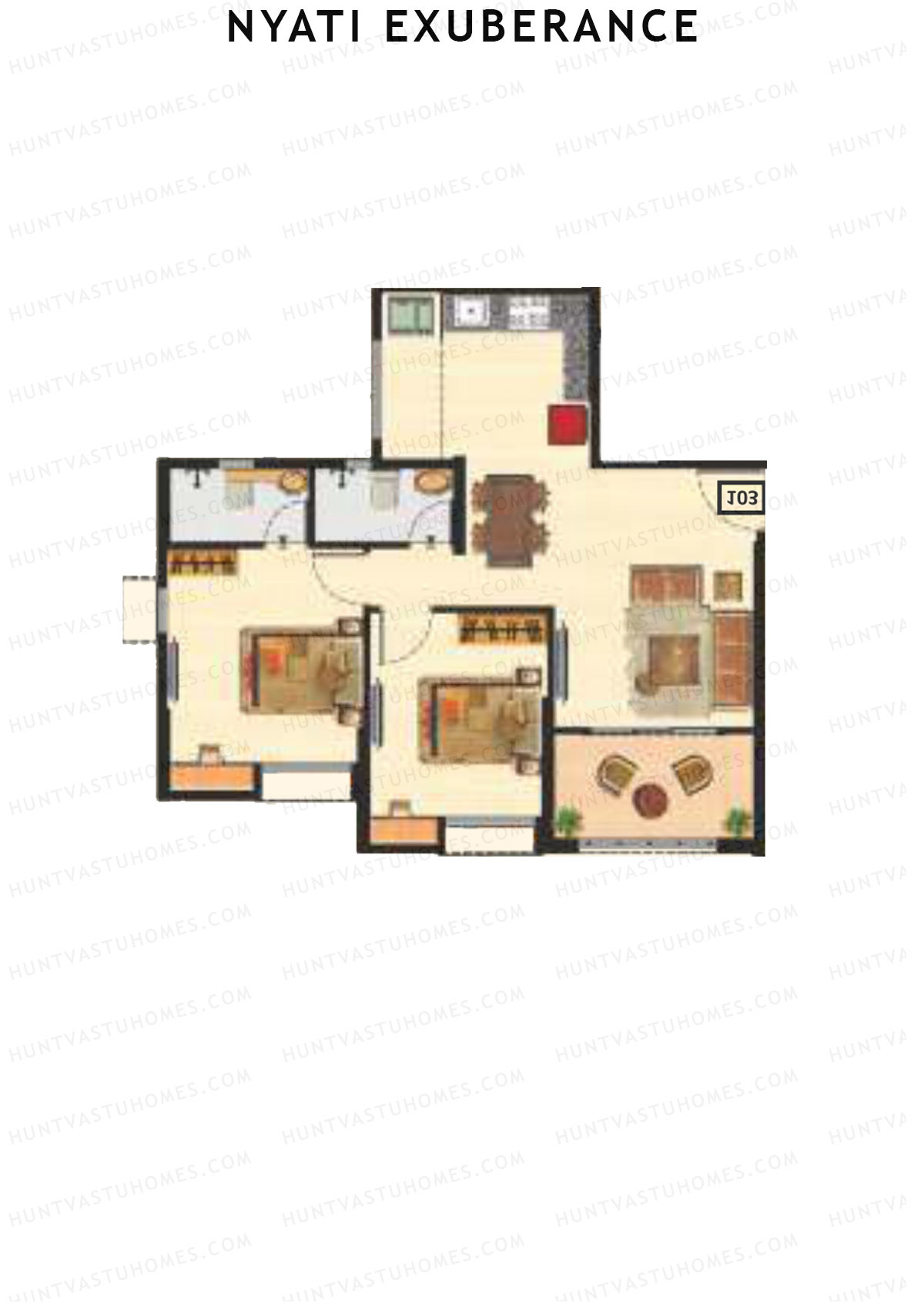 Nyati Exuberance Tower Heather Unit 2 Floor Plan