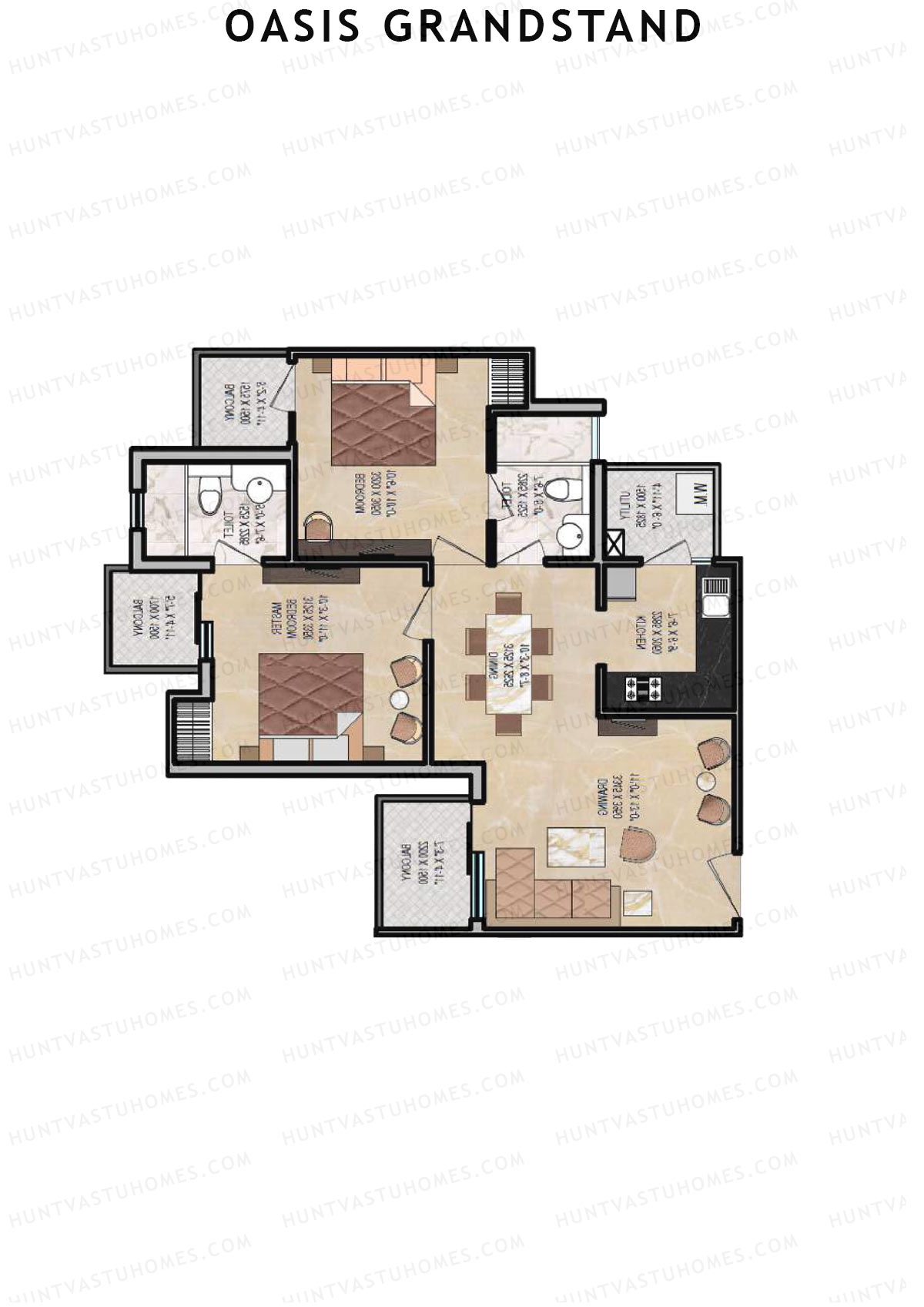 Oasis Grandstand Caesars Unit 5 Floor Plan