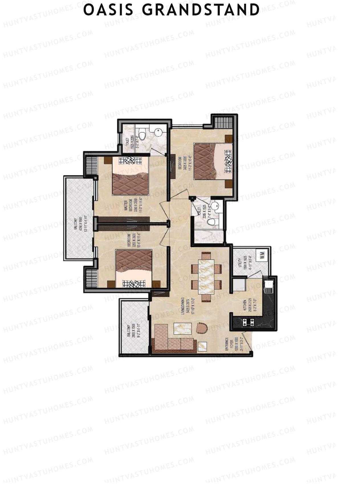 Oasis Grandstand Caesars Unit 6 Floor Plan