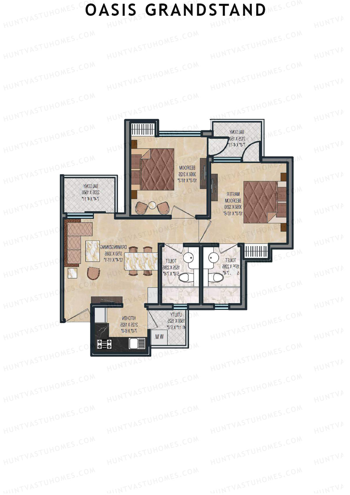 Oasis Grandstand Pheonix Unit 10 Floor Plan
