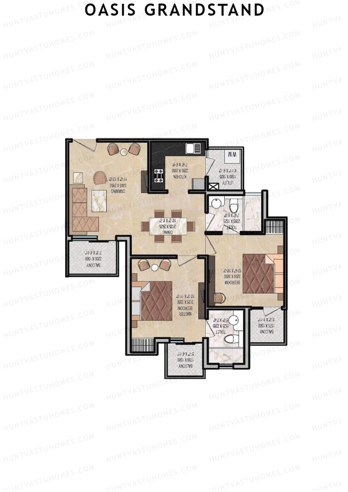 Oasis Grandstand Valencia Unit 1 Floor Plan