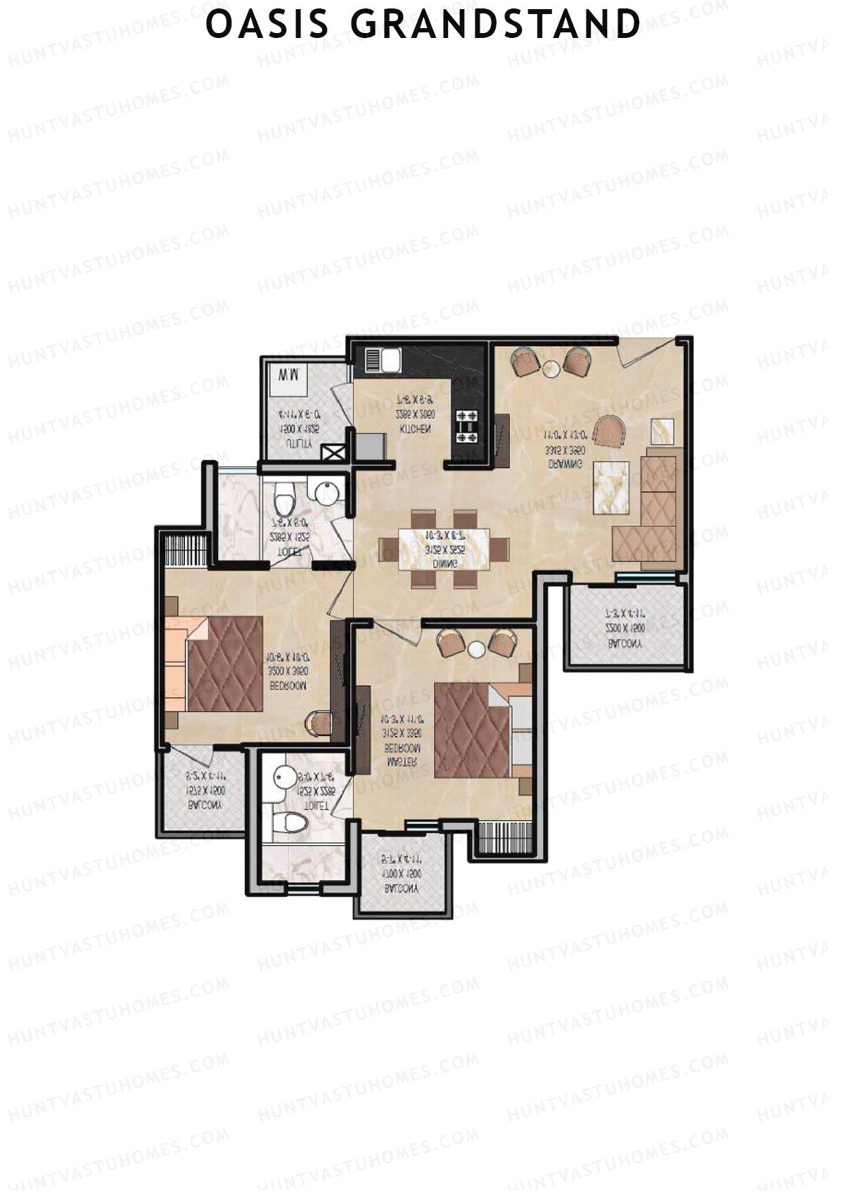 Oasis Grandstand Valencia Unit 2 Floor Plan