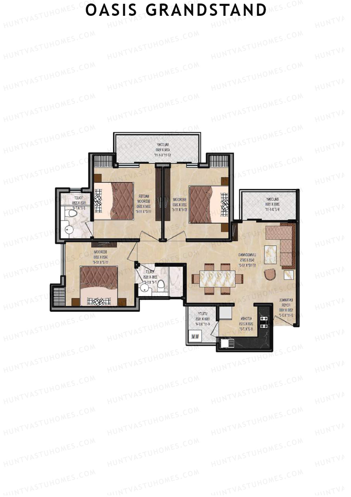 Oasis Grandstand Valencia Unit 6 Floor Plan