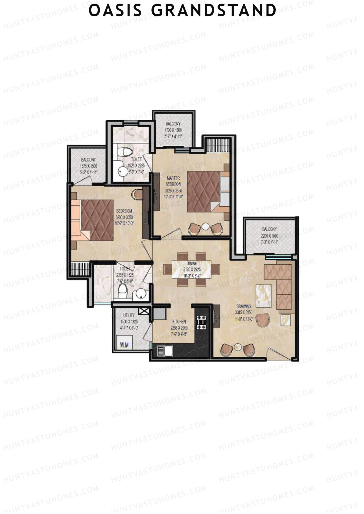 Oasis Grandstand Valencia Unit 7 Floor Plan