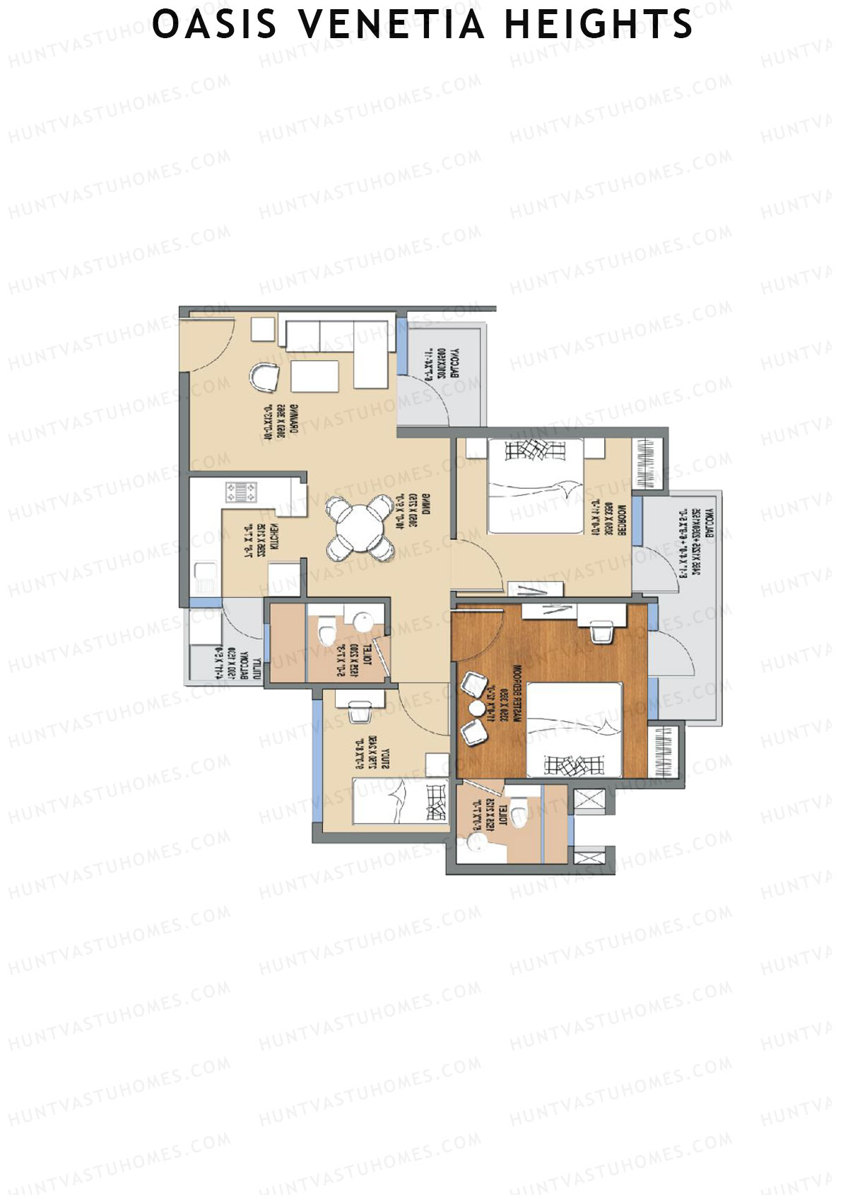 Oasis Venetia Heights Tower A Unit 2 (Type D) Floor Plan