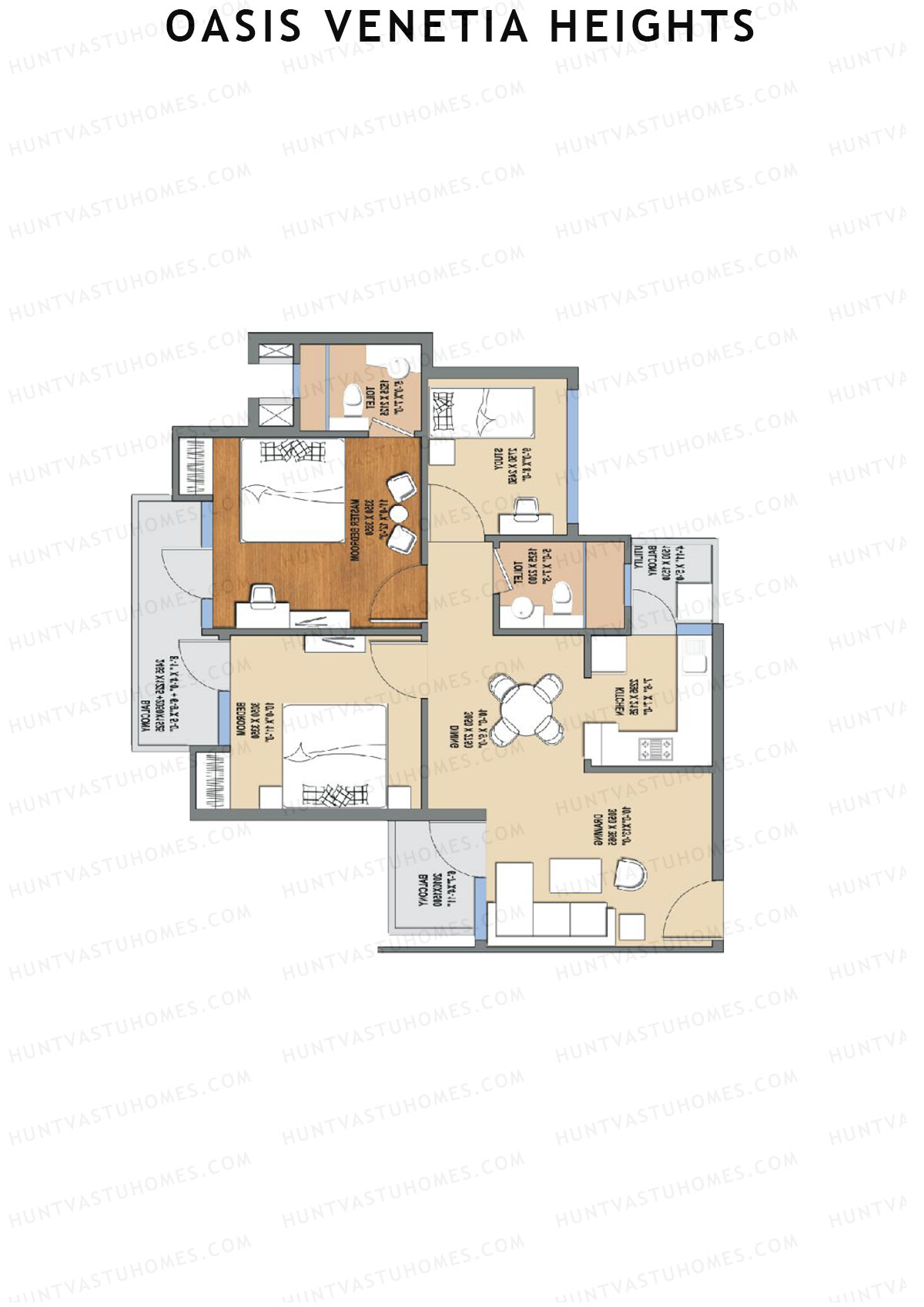 Oasis Venetia Heights Tower A Unit 4 (Type D) Floor Plan