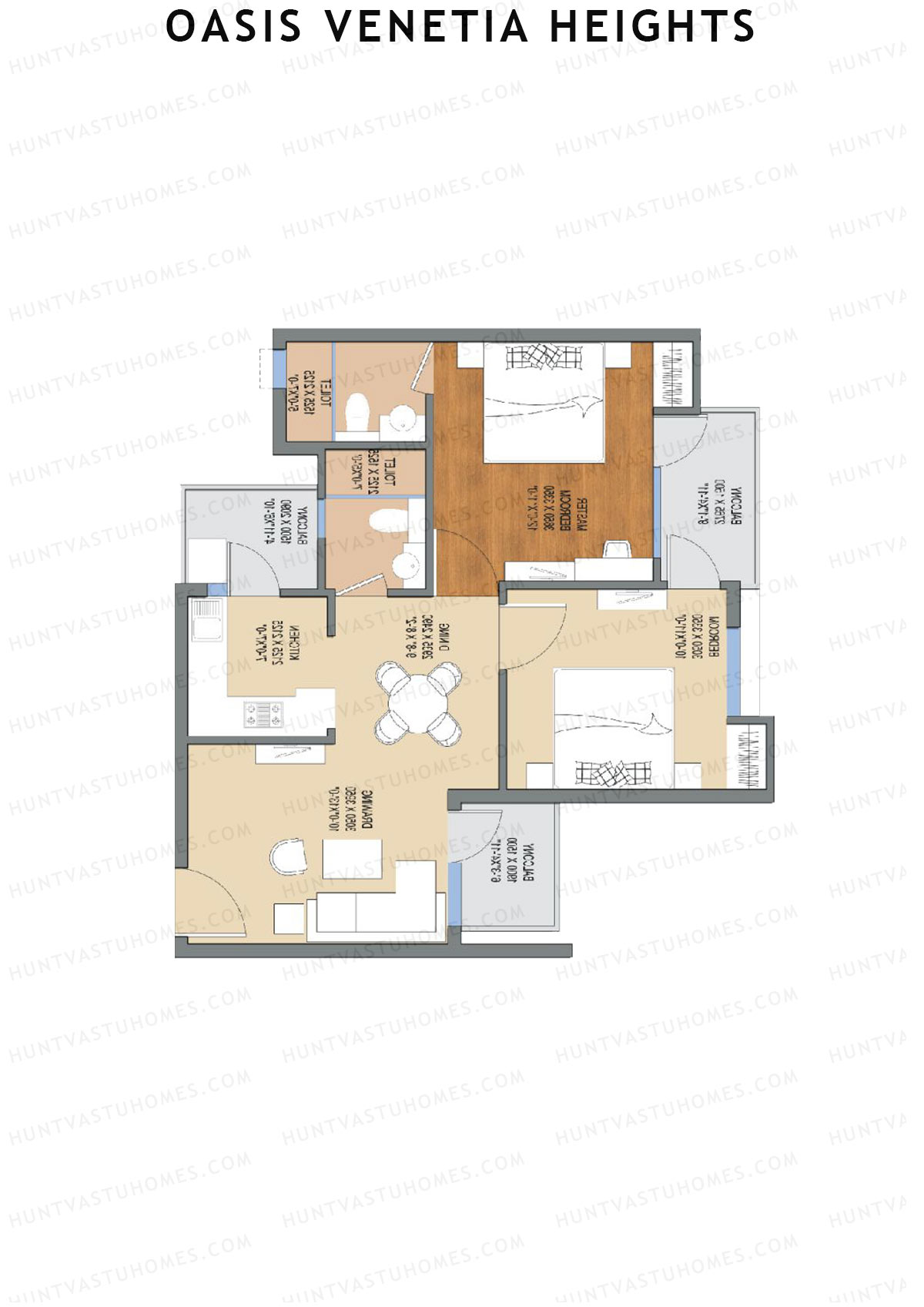 Oasis Venetia Heights Tower C Unit 3 (Type C) Floor Plan