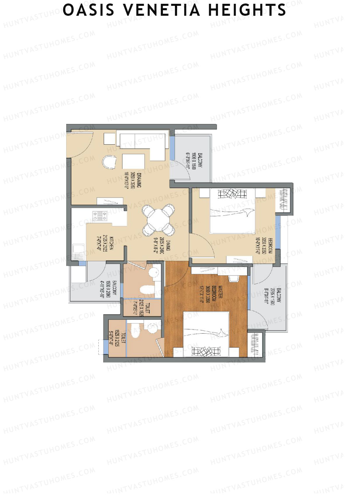 Oasis Venetia Heights Tower C Unit 4 (Type C) Floor Plan