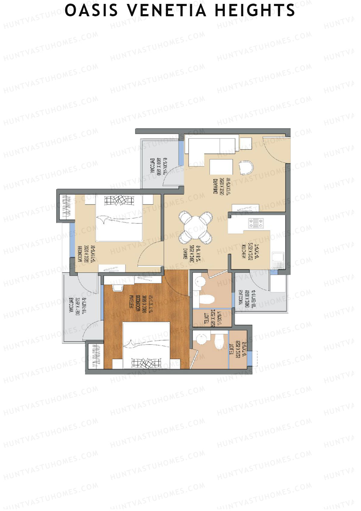 Oasis Venetia Heights Tower C Unit 5 (Type C) Floor Plan