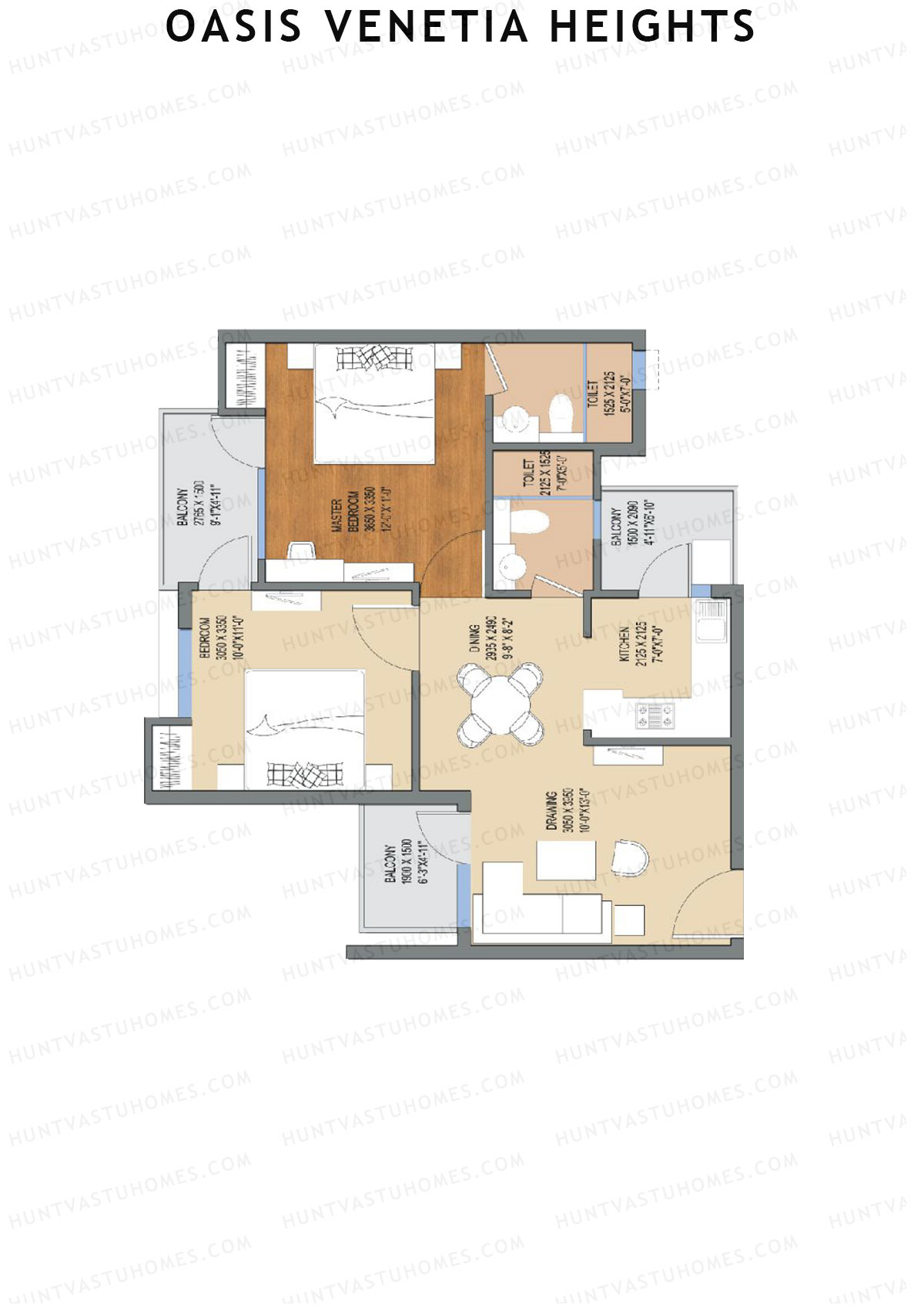 Oasis Venetia Heights Tower C Unit 8 (Type C) Floor Plan
