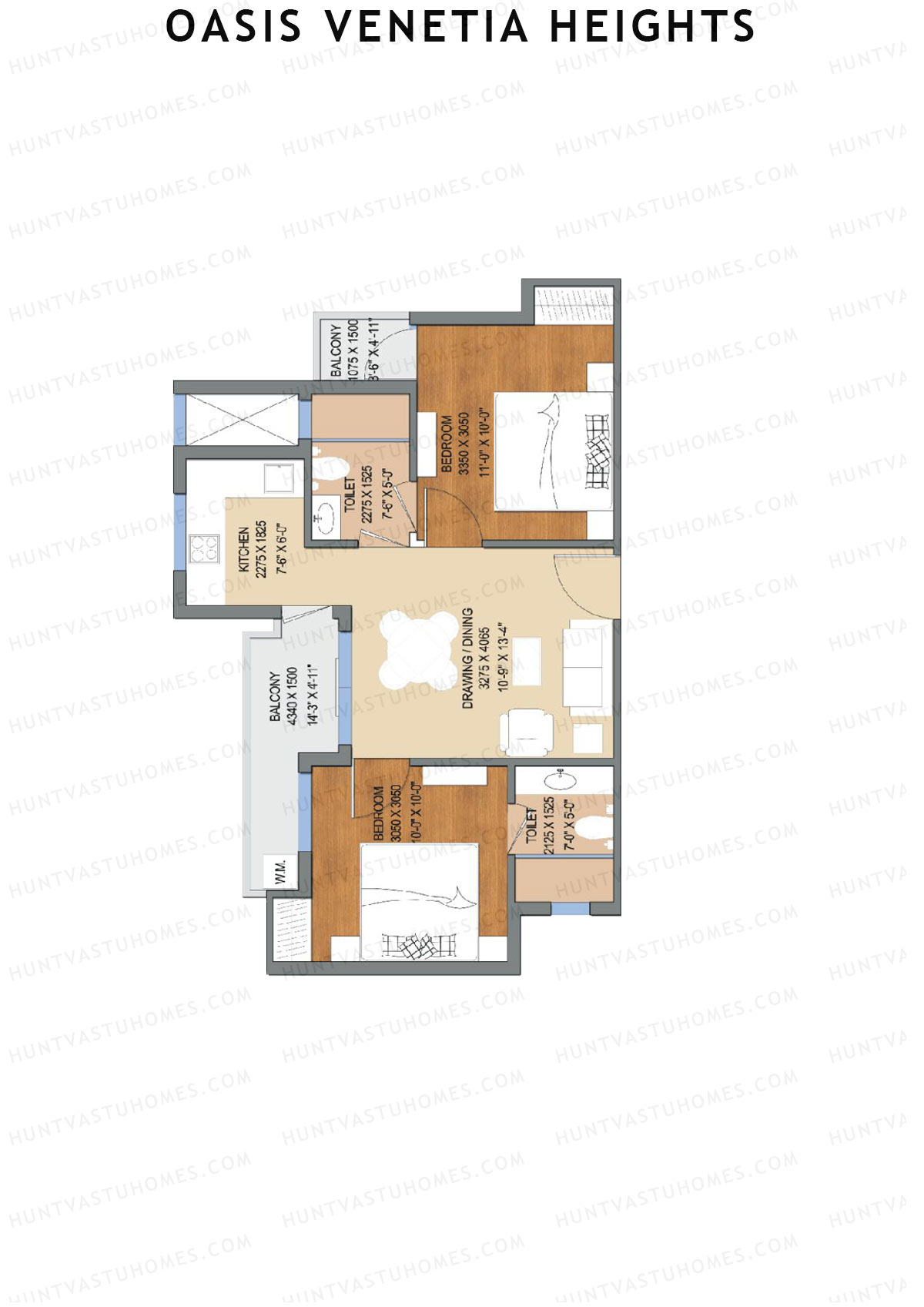 Oasis Venetia Heights Vault Unit 3 (Type B) Floor Plan