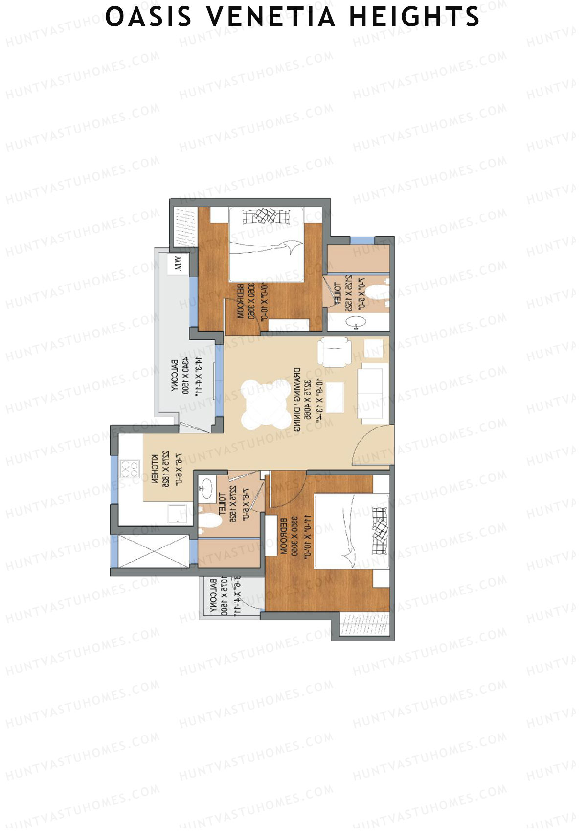 Oasis Venetia Heights Vault Unit 4 (Type B) Floor Plan
