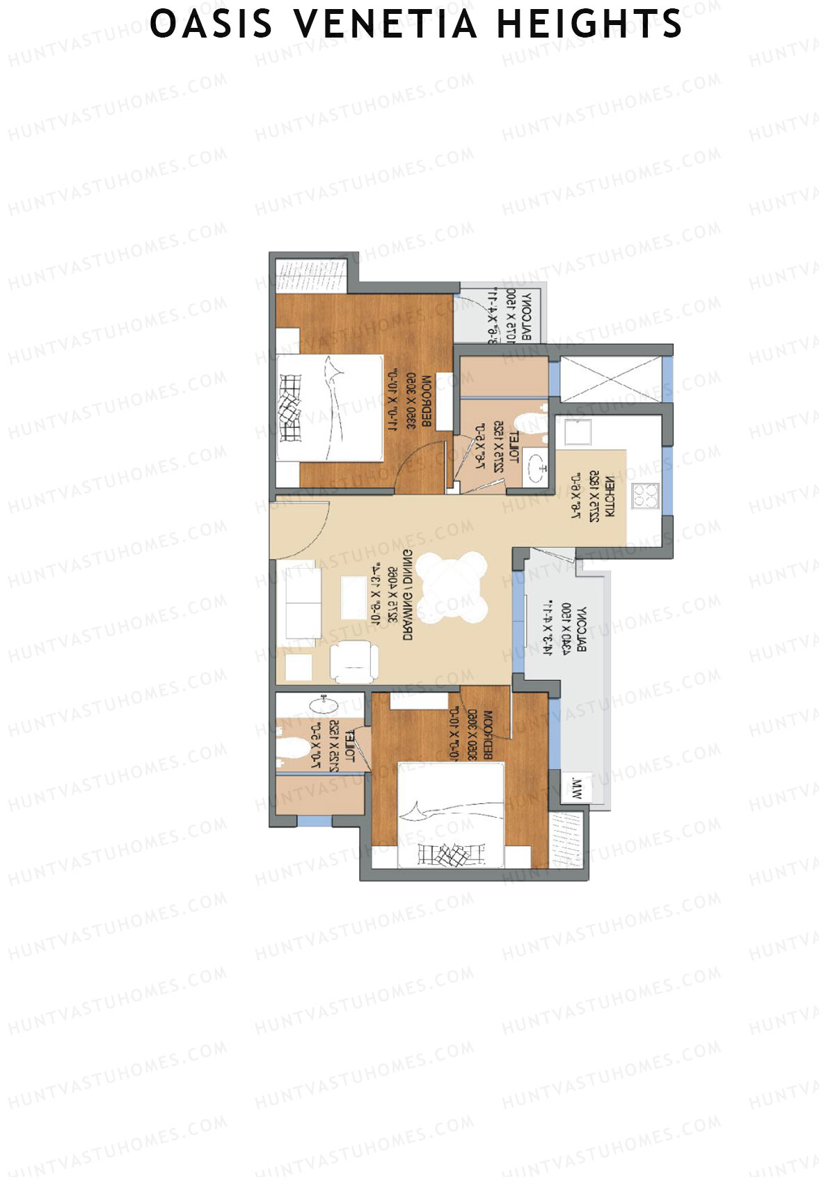 Oasis Venetia Heights Vault Unit 8 (Type B) Floor Plan