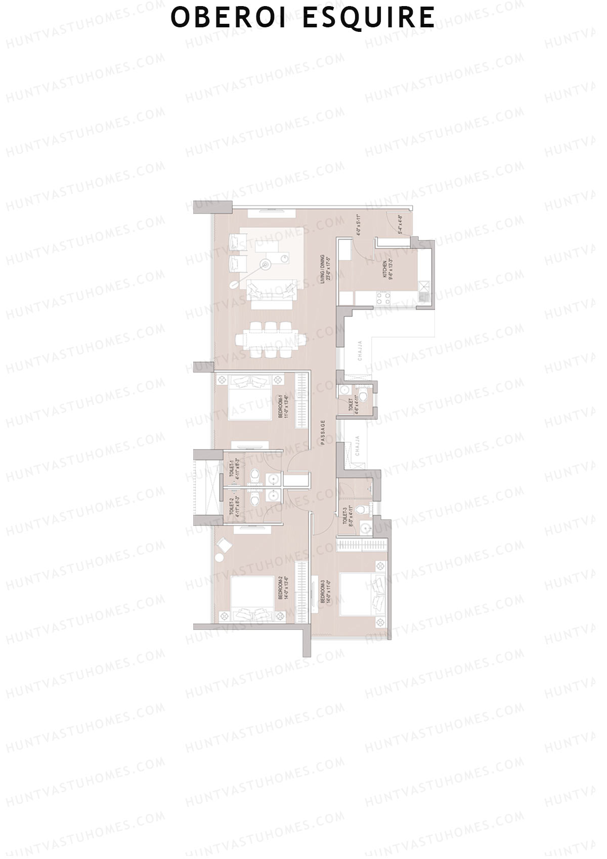 Oberoi Esquire Tower A Unit 1 Floor Plan