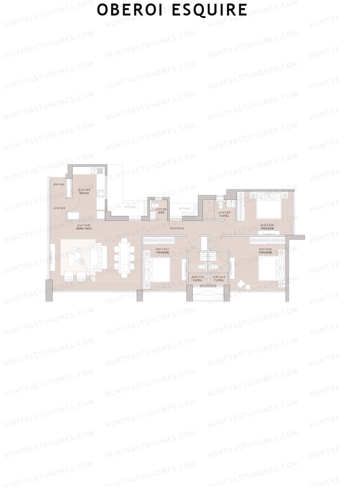 Oberoi Esquire Tower A Unit 5 Floor Plan