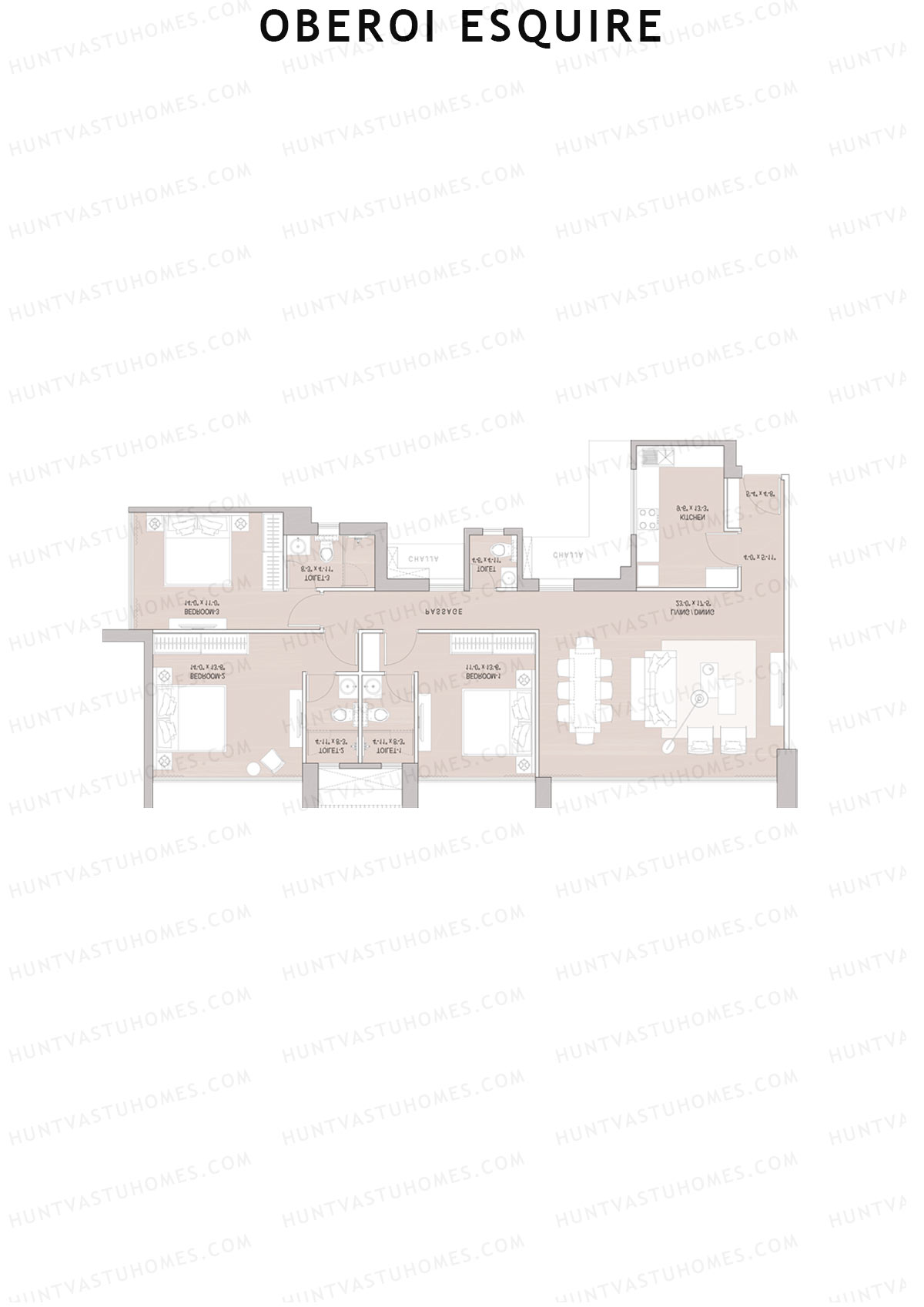 Oberoi Esquire Tower A Unit 6 Floor Plan