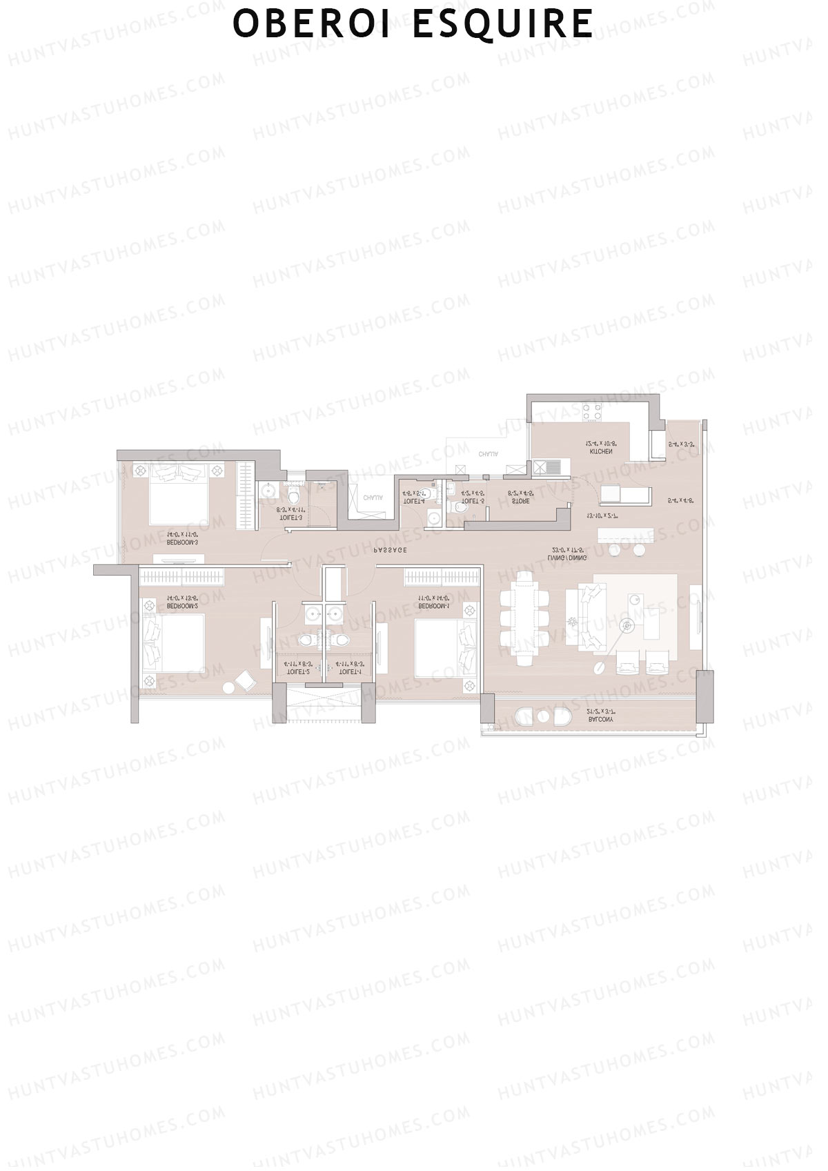 Oberoi Esquire Tower A Unit 6 Floor Plan
