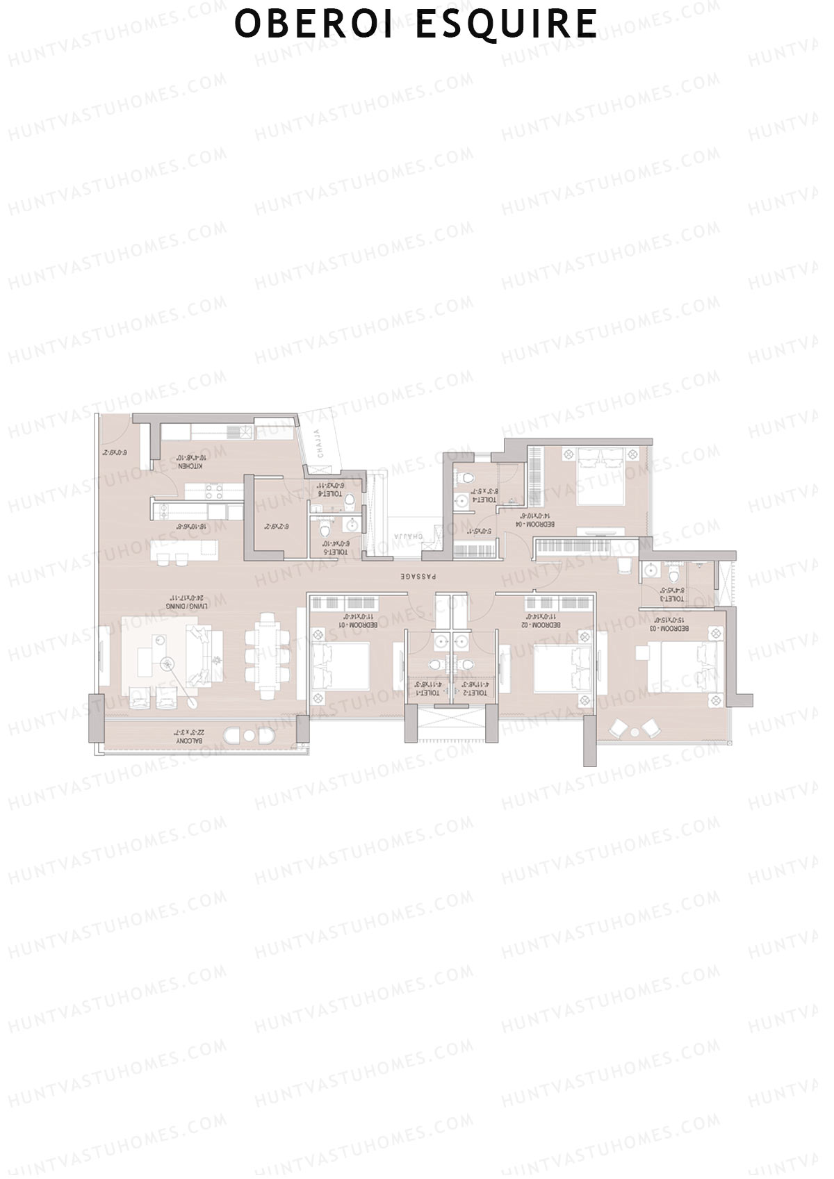 Oberoi Esquire Tower B Unit 1 Floor Plan