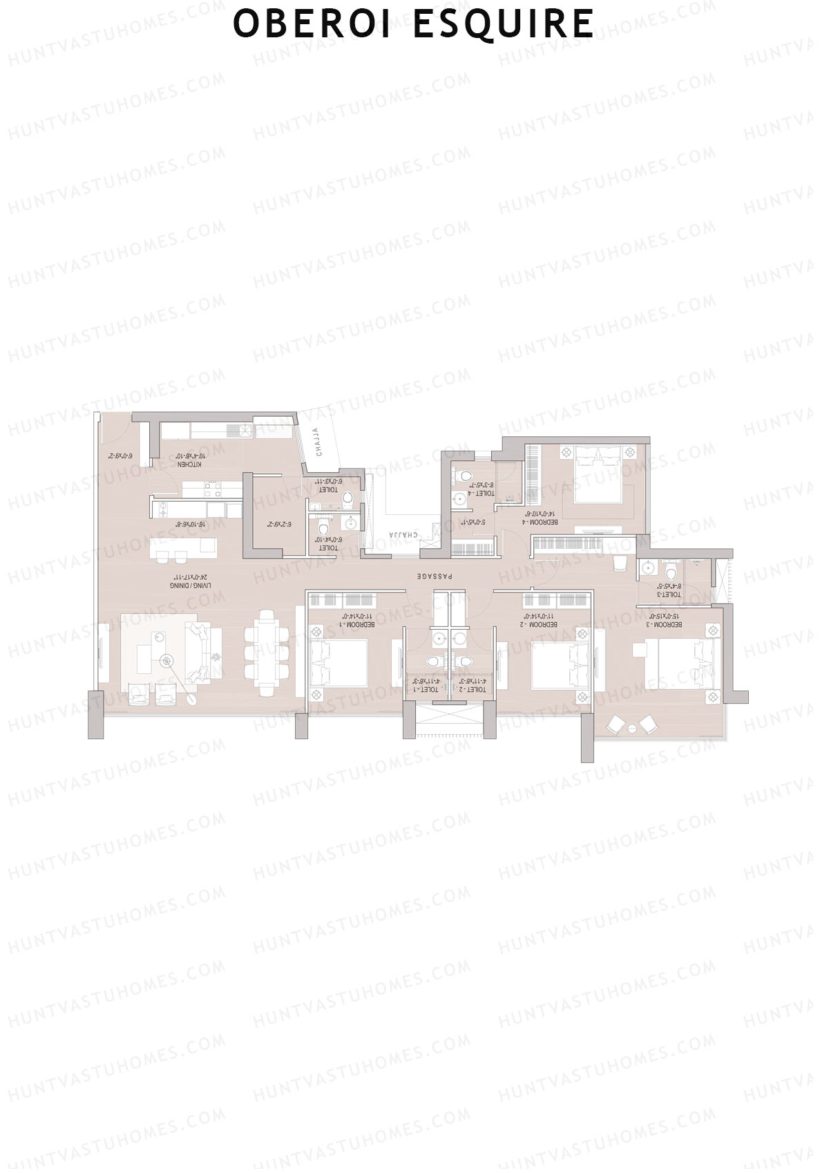 Oberoi Esquire Tower B Unit 1 Floor Plan