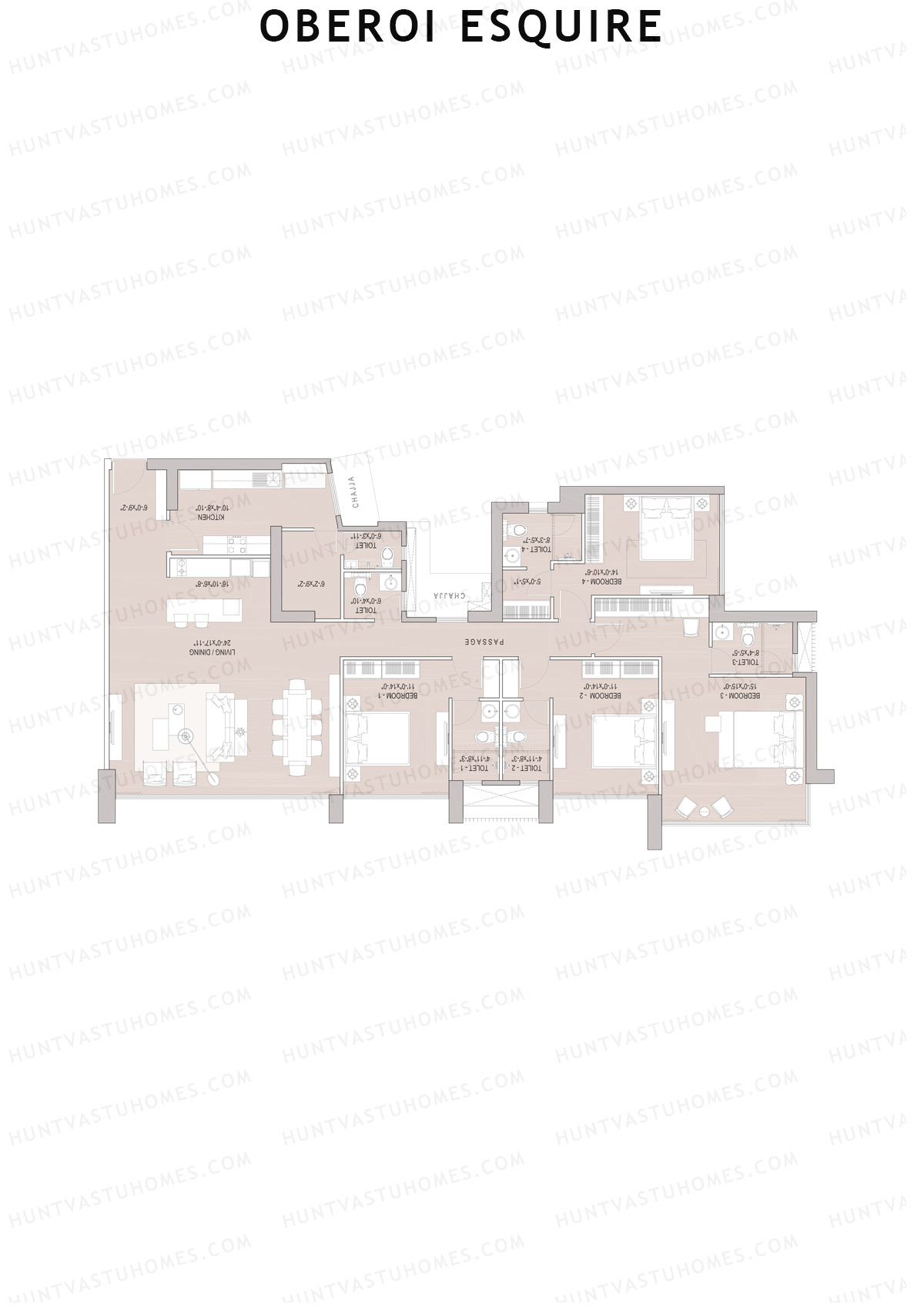 Oberoi Esquire Tower B Unit 1 Floor Plan