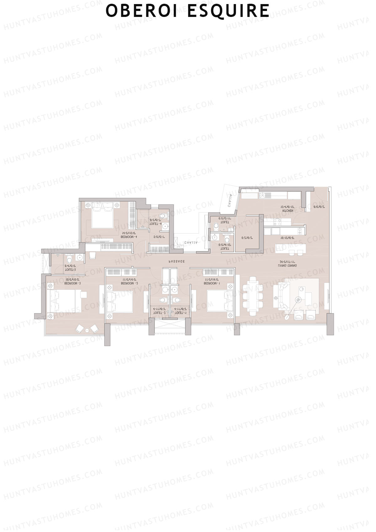 Oberoi Esquire Tower B Unit 2 Floor Plan