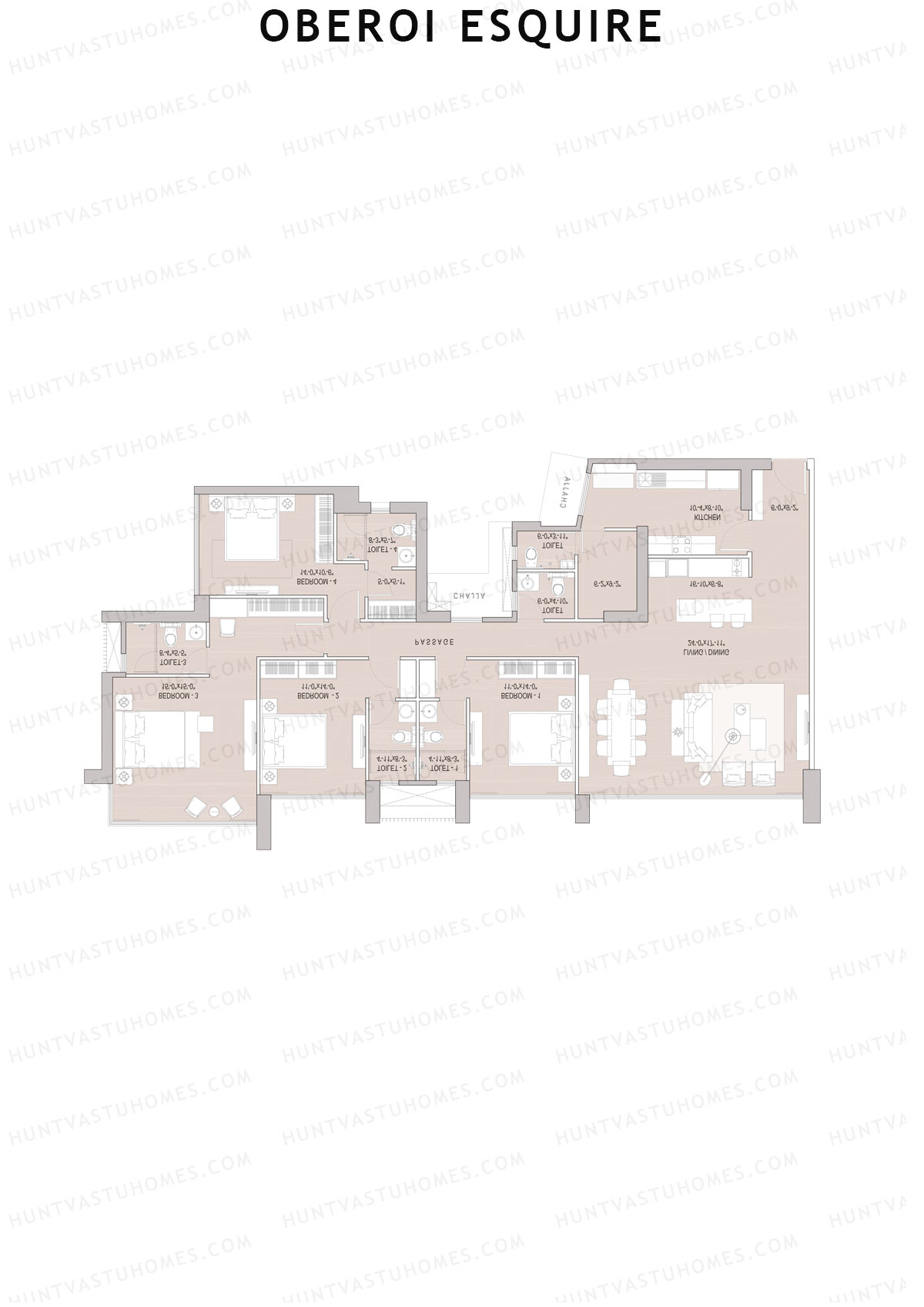 Oberoi Esquire Tower B Unit 2 Floor Plan
