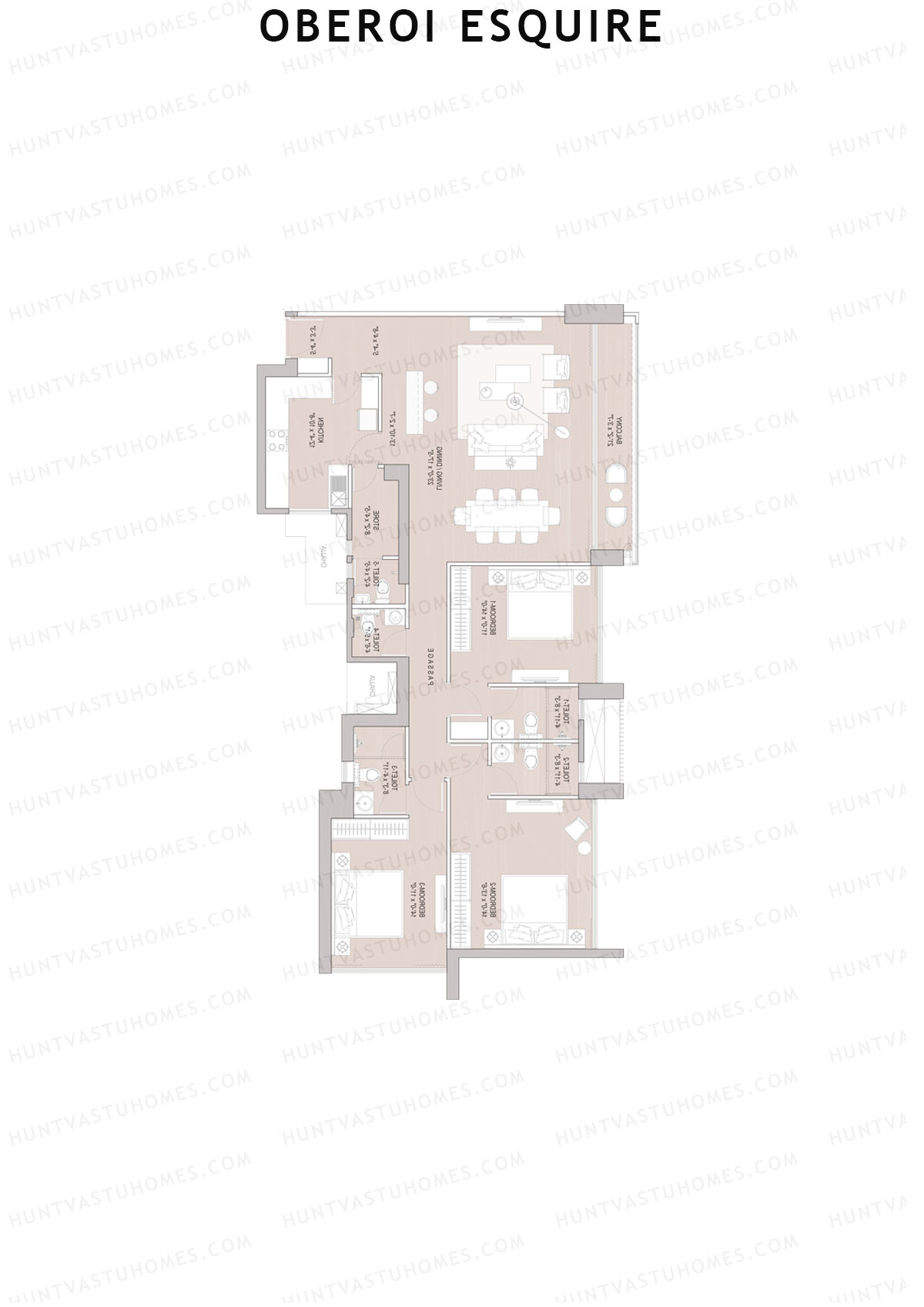 Oberoi Esquire Tower B Unit 6 Floor Plan