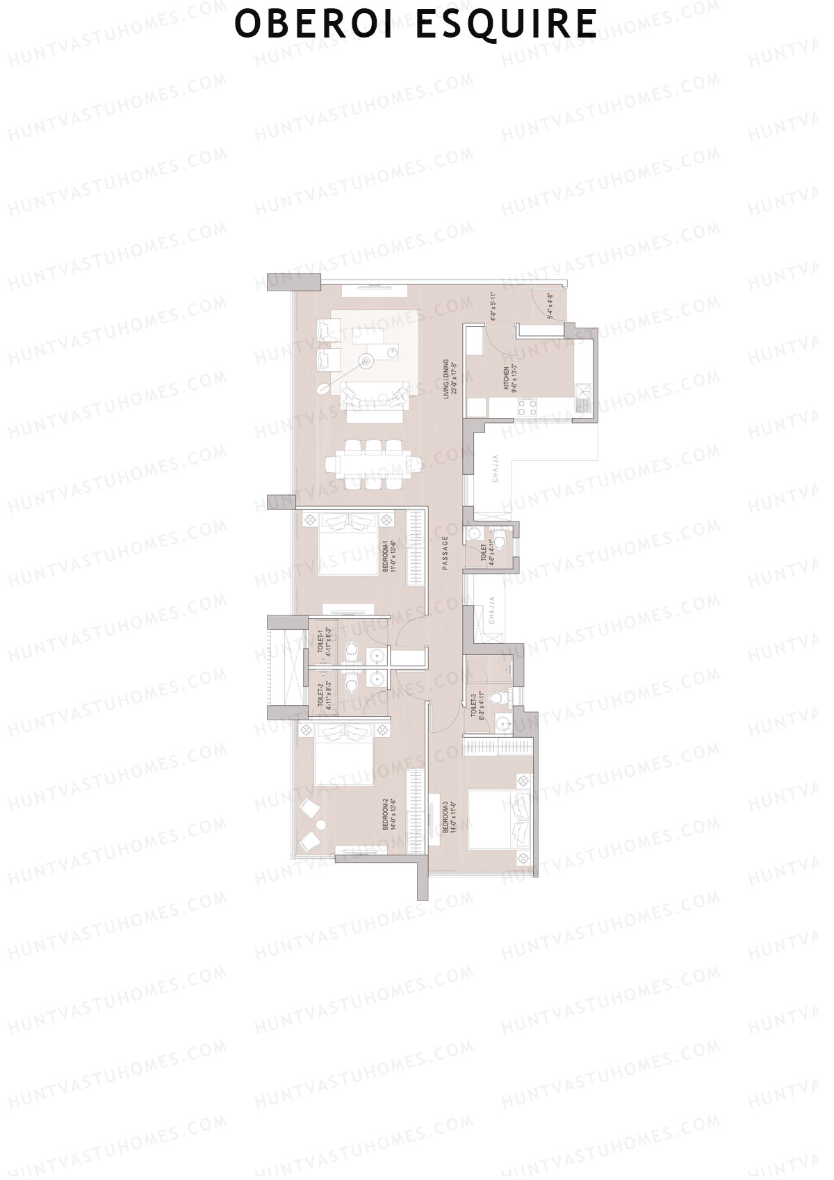 Oberoi Esquire Tower C Unit 1 Floor Plan