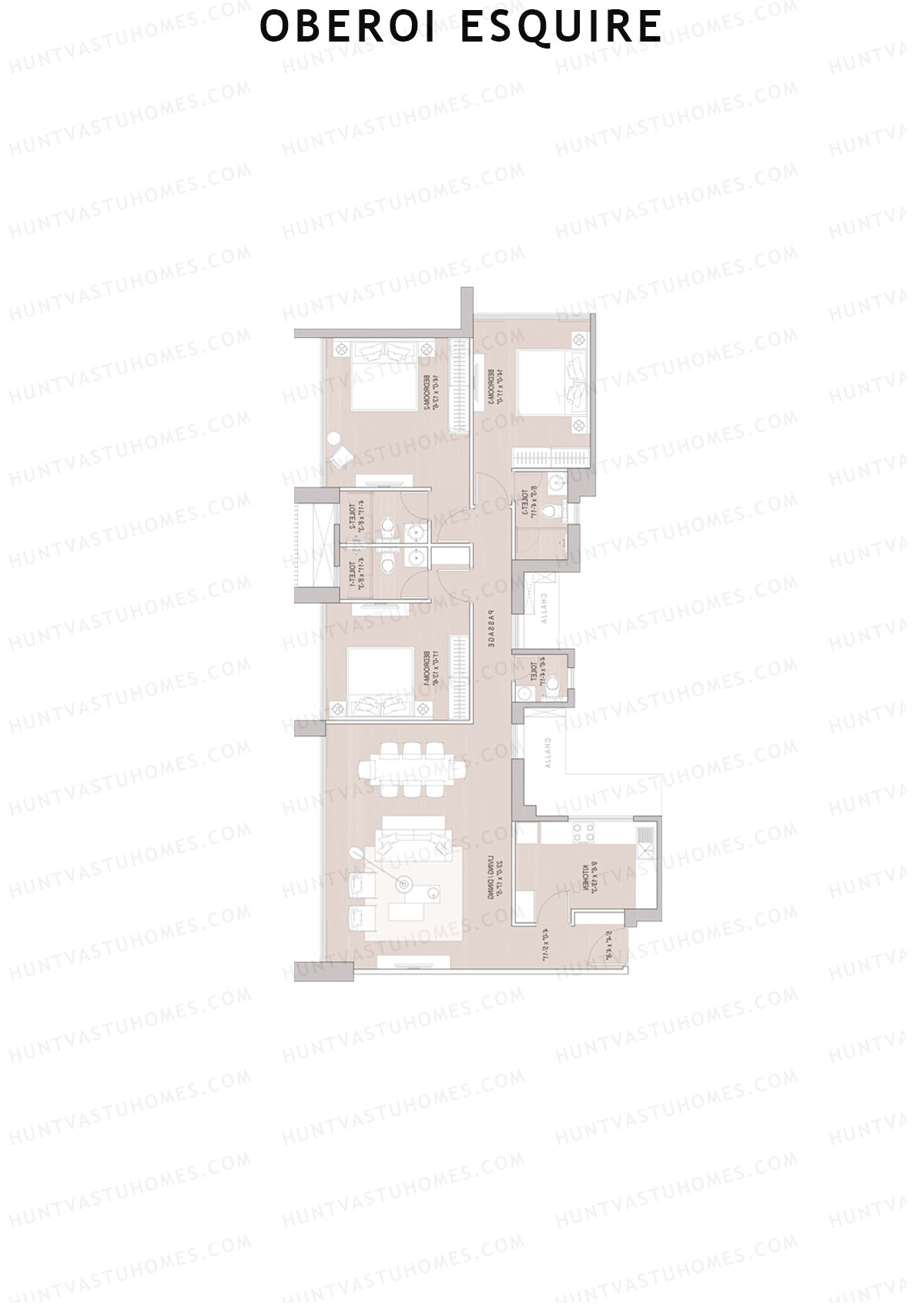 Oberoi Esquire Tower C Unit 2 Floor Plan