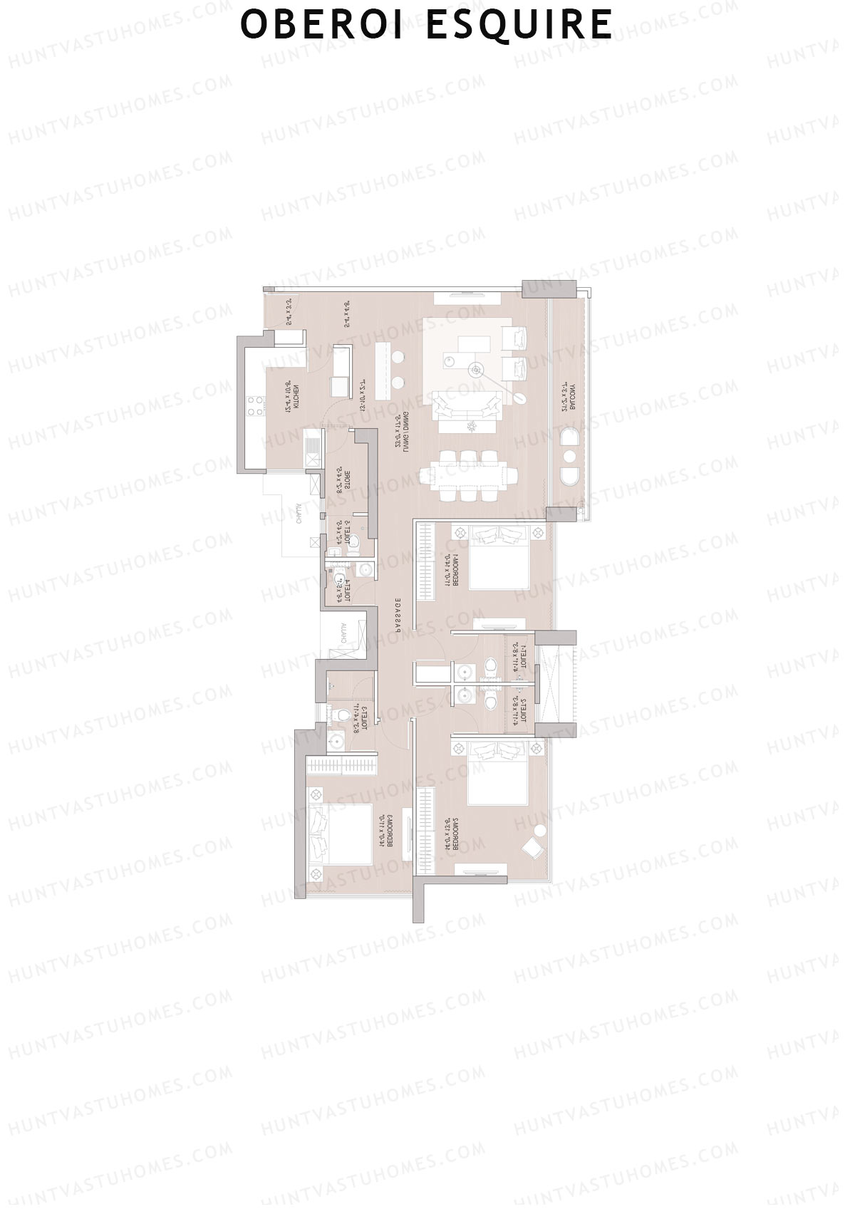 Oberoi Esquire Tower C Unit 6 Floor Plan