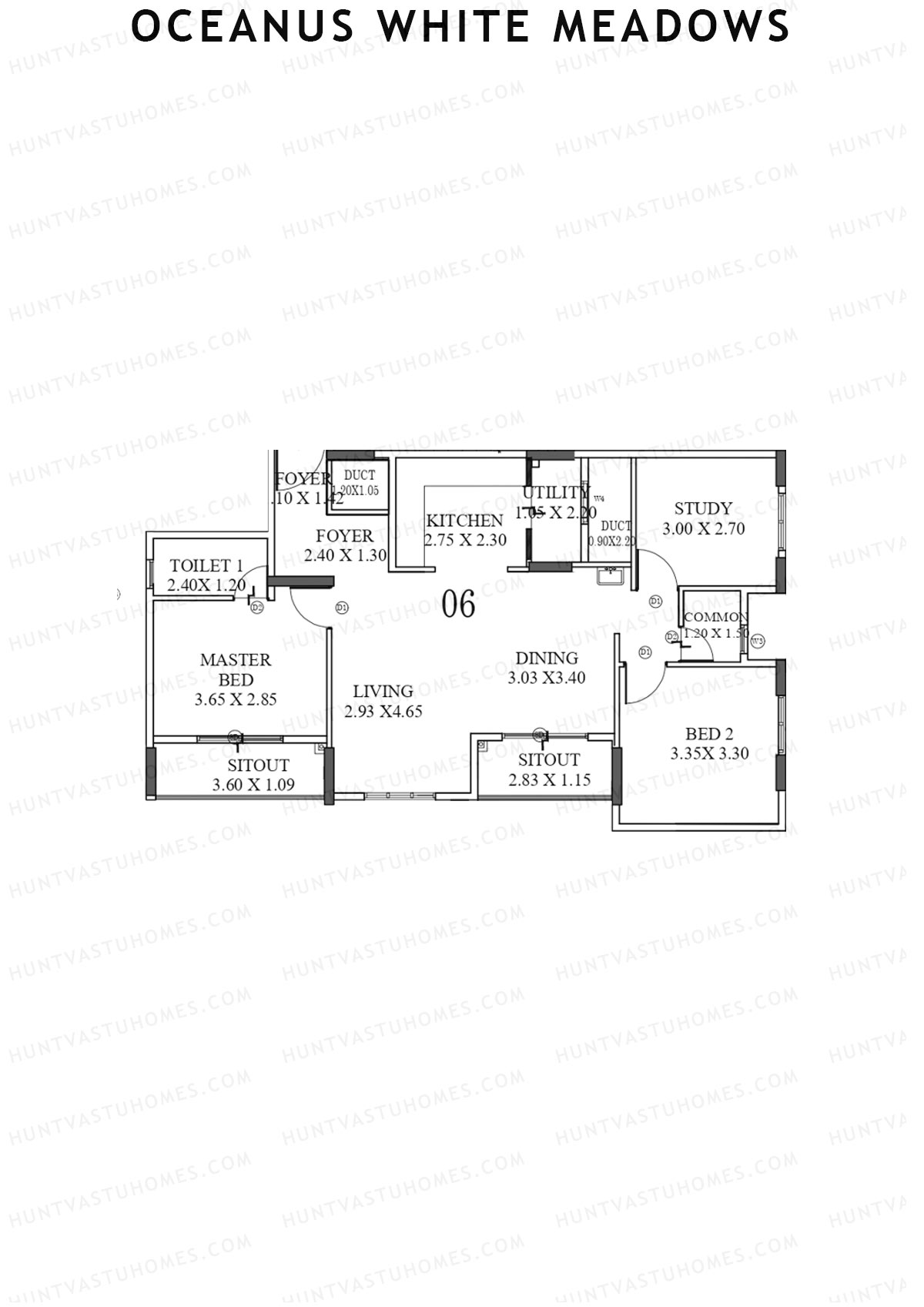 Oceanus White Meadows Block A Unit 6 Floor Plan