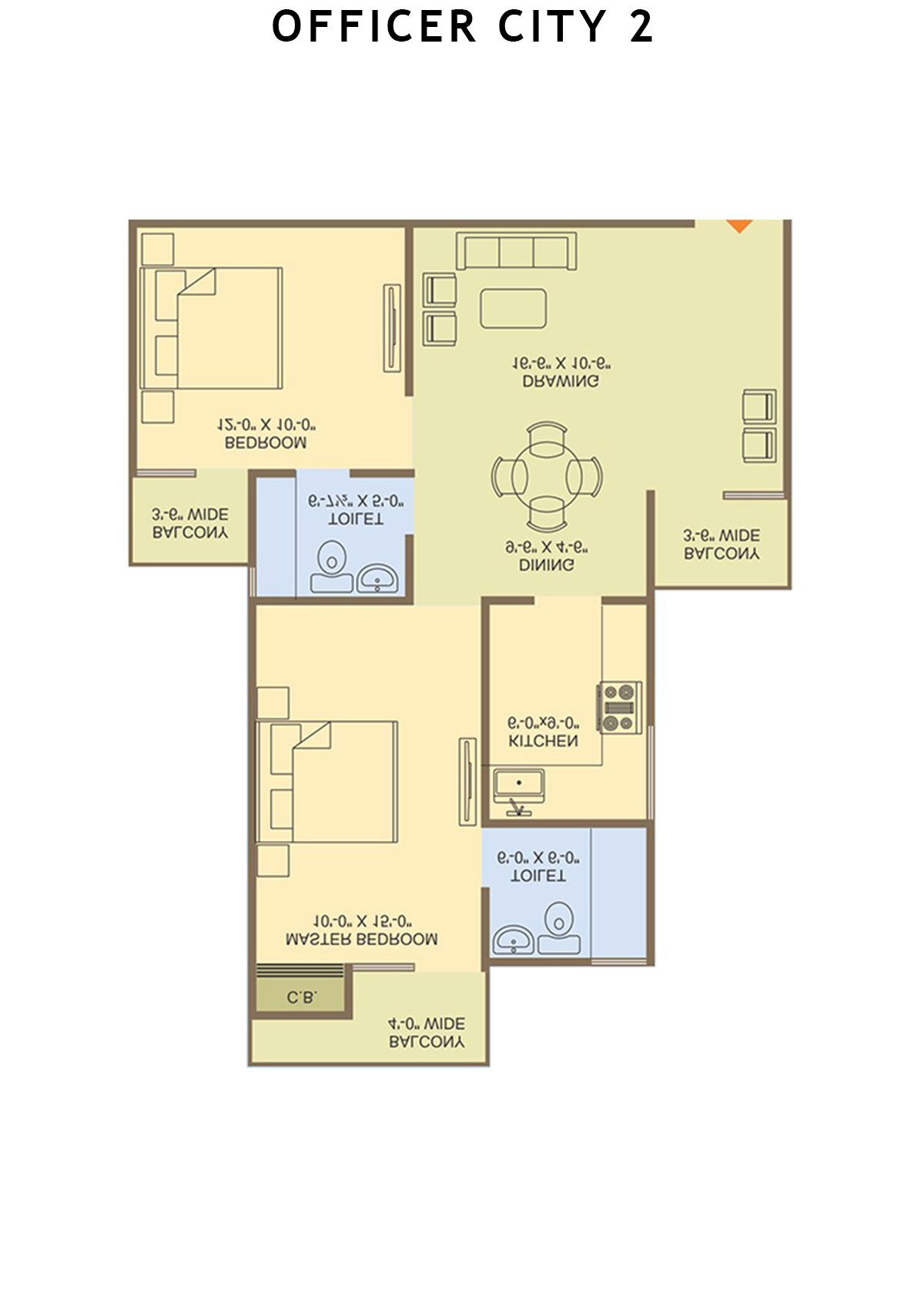 Officer City 2 Block C Unit 2 Floor Plan