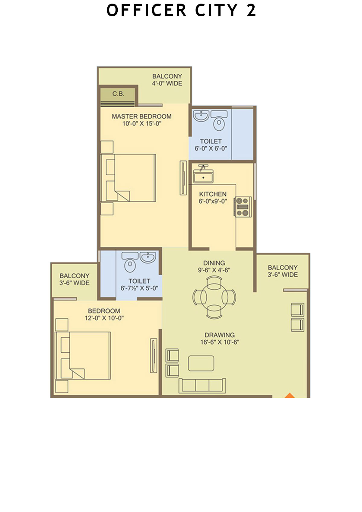 Officer City 2 Block C Unit 5 Floor Plan