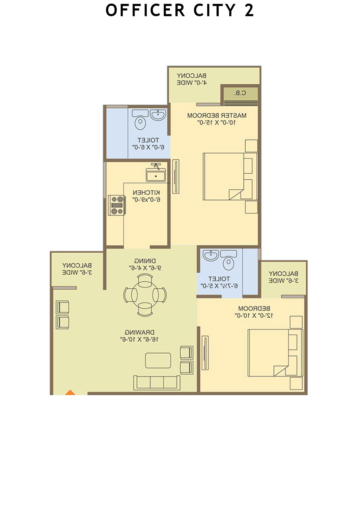 Officer City 2 Block C Unit 8 Floor Plan