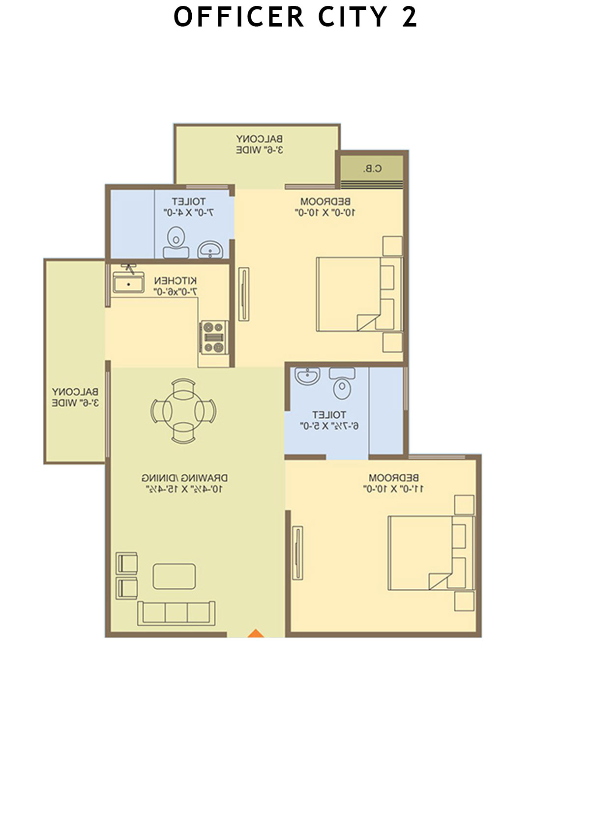 Officer City 2 Block D Unit 6 Floor Plan