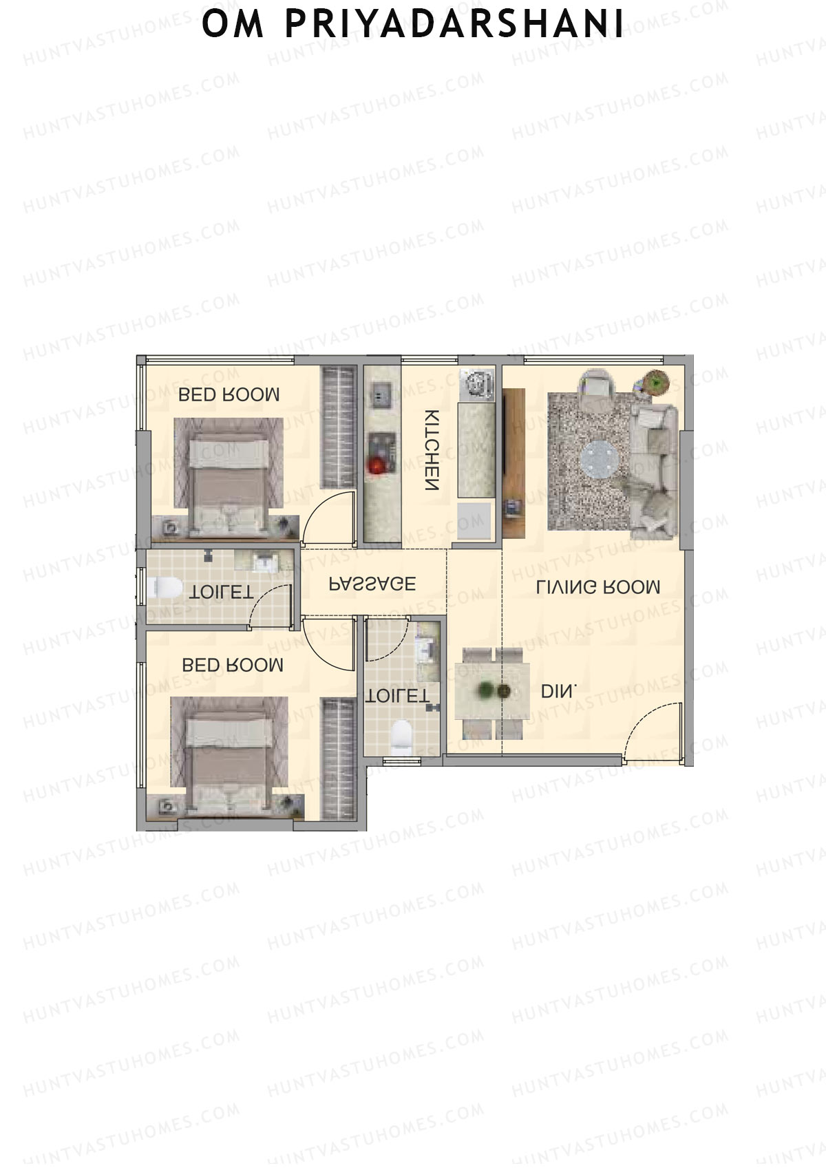 Om Priyadarshani Tower A Unit 2 Floor Plan