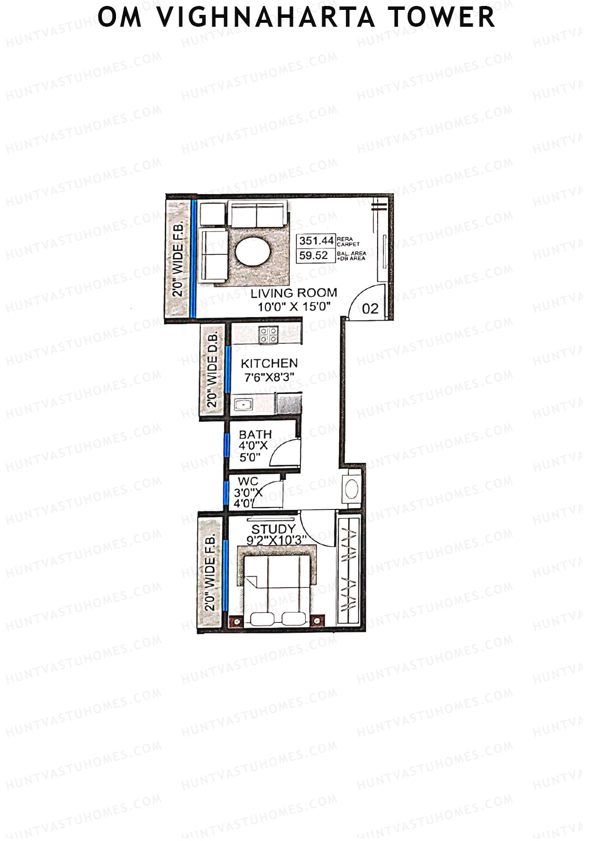 Om Vighnaharta Tower Tower 1 Unit 2 Floor Plan