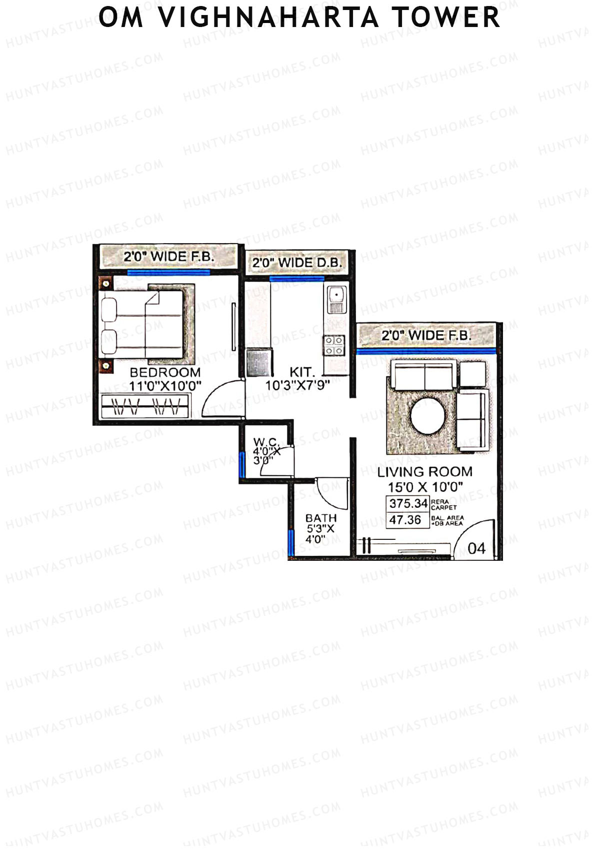 Om Vighnaharta Tower Tower 1 Unit 4 Floor Plan