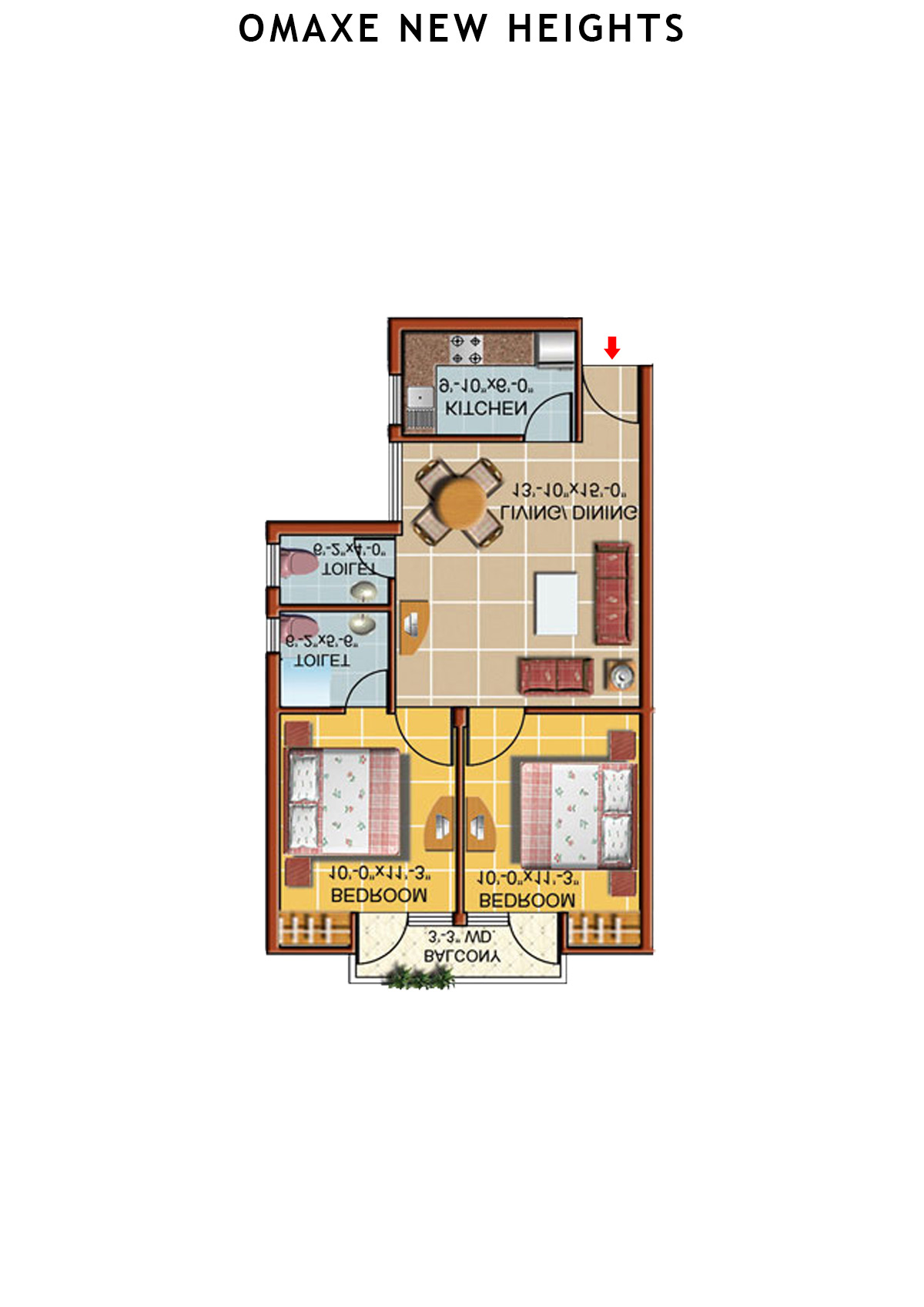 Omaxe New Heights  Triumph Unit 2 Floor Plan