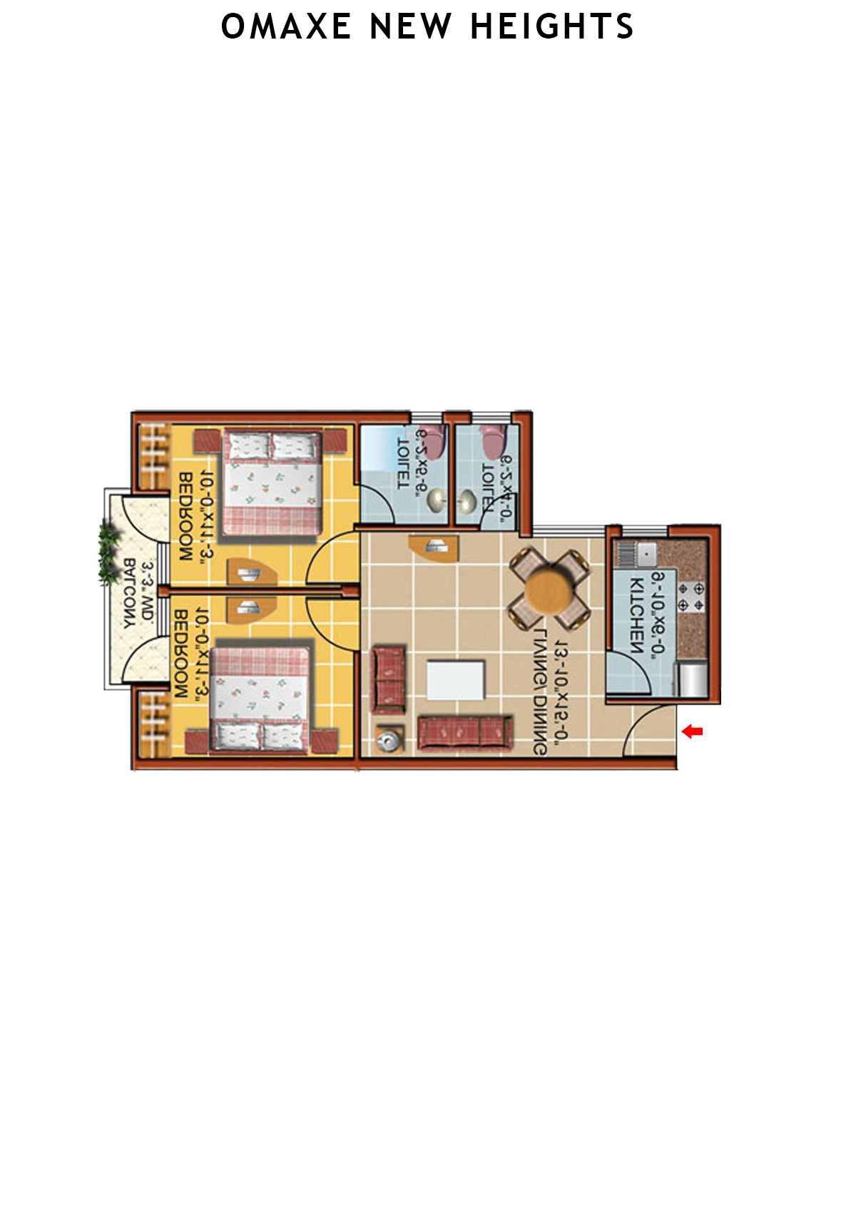 Omaxe New Heights  Triumph Unit 4 Floor Plan