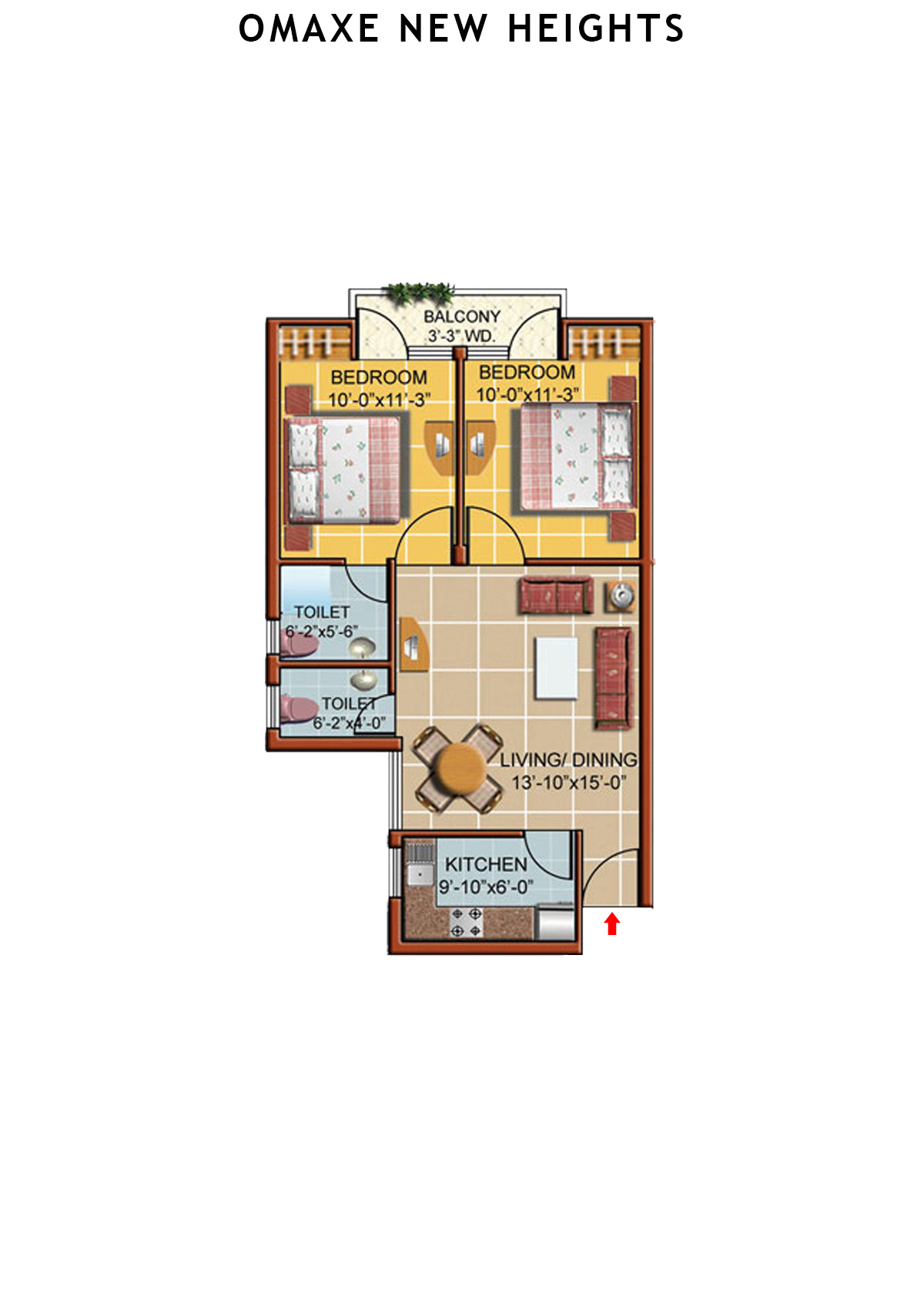 Omaxe New Heights  Triumph Unit 5 Floor Plan