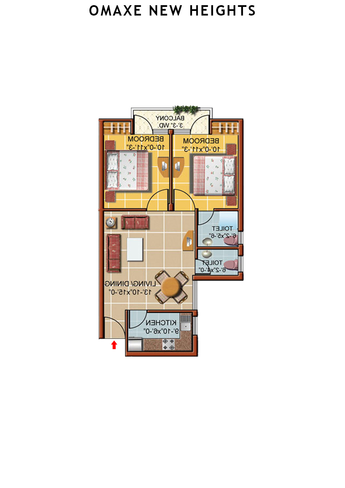 Omaxe New Heights  Triumph Unit 6 Floor Plan