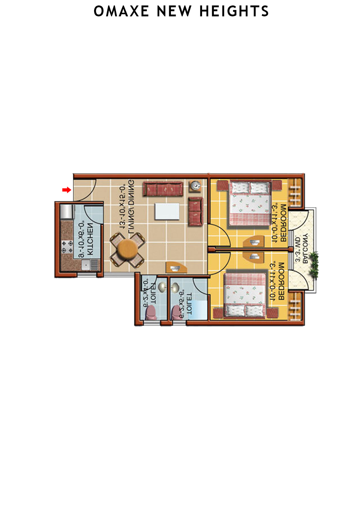 Omaxe New Heights  Triumph Unit 8 Floor Plan