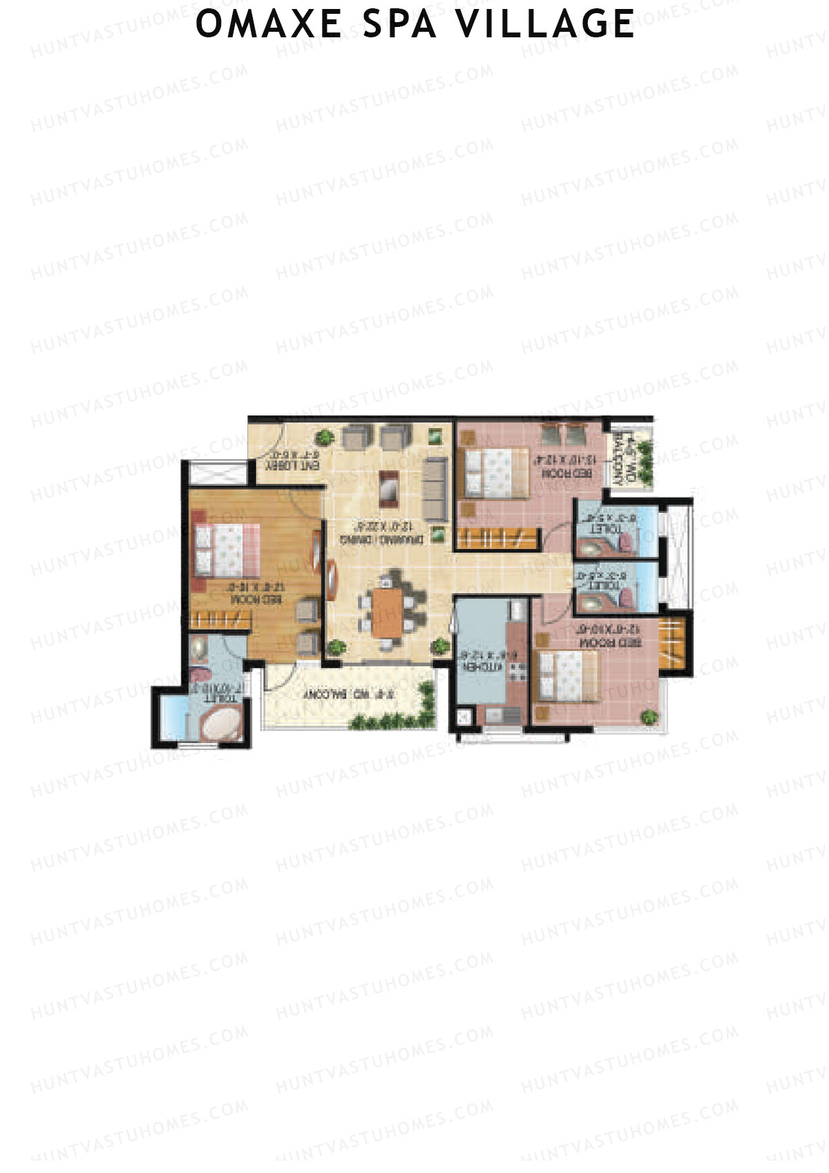 Omaxe Spa Village Aspen A Unit 3 Floor Plan