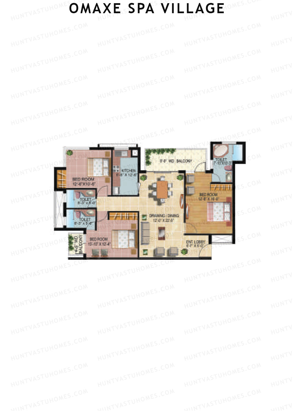 Omaxe Spa Village Aspen B Unit 1 Floor Plan