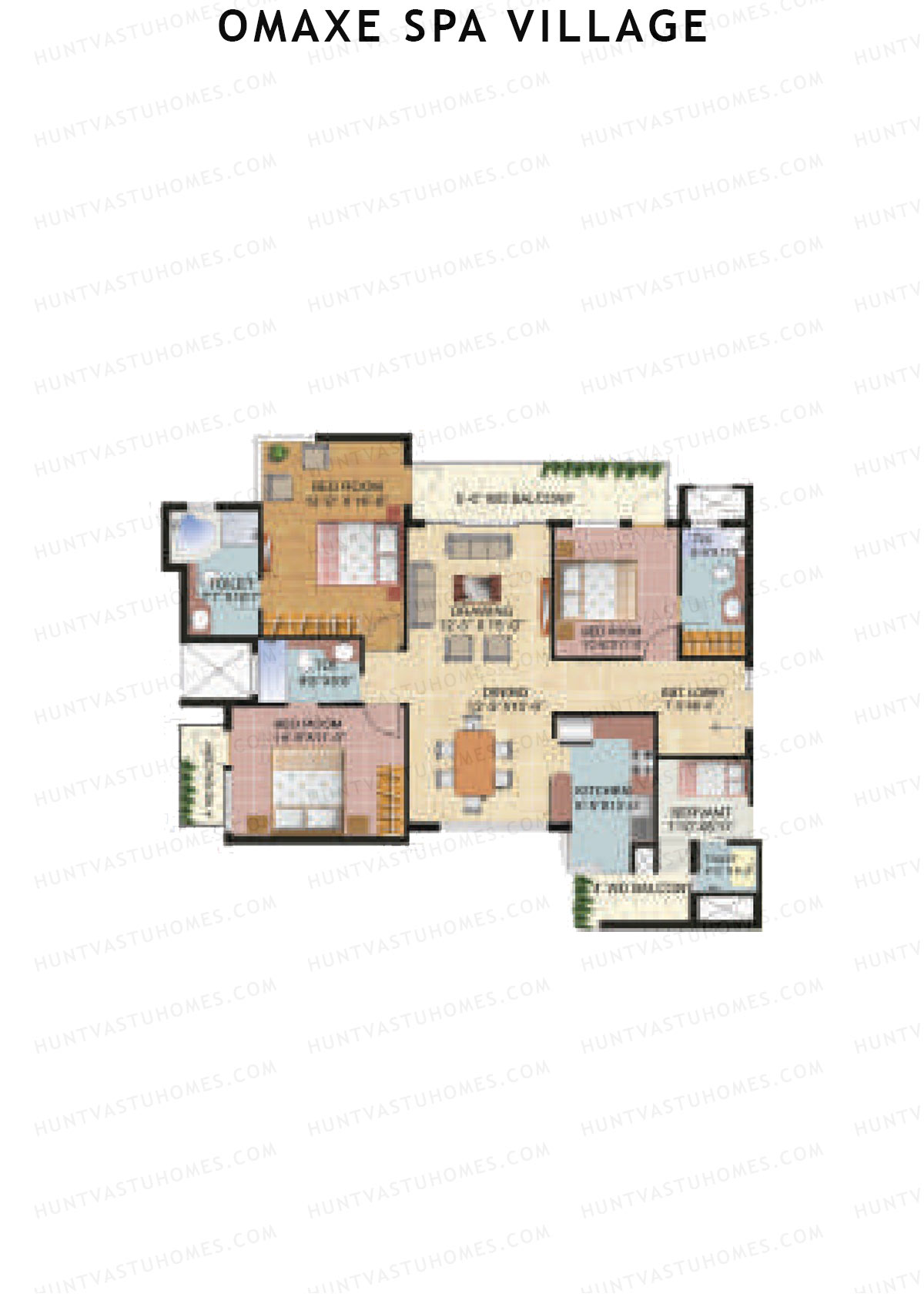 Omaxe Spa Village Castle B Unit 1 Floor Plan
