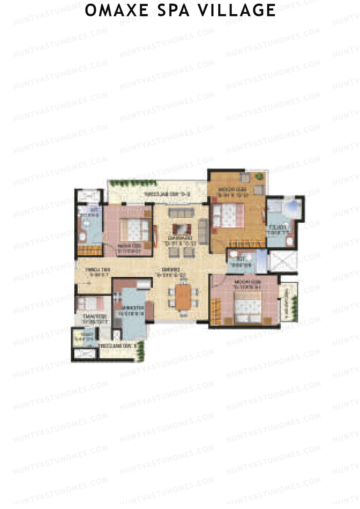 Omaxe Spa Village Castle B Unit 2 Floor Plan