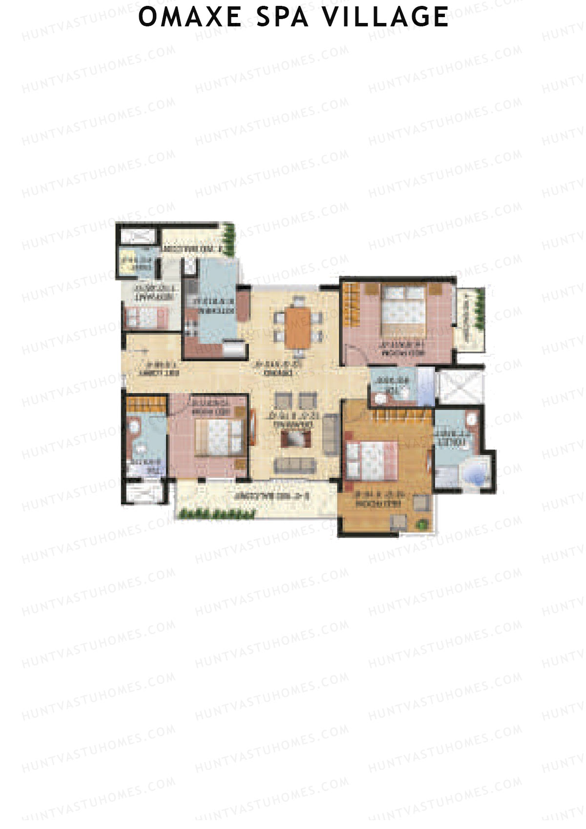 Omaxe Spa Village Castle B Unit 3 Floor Plan