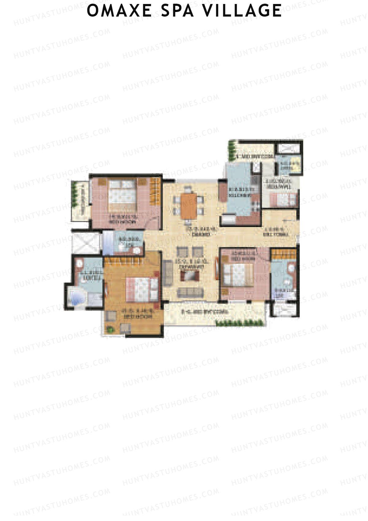 Omaxe Spa Village Castle B Unit 4 Floor Plan