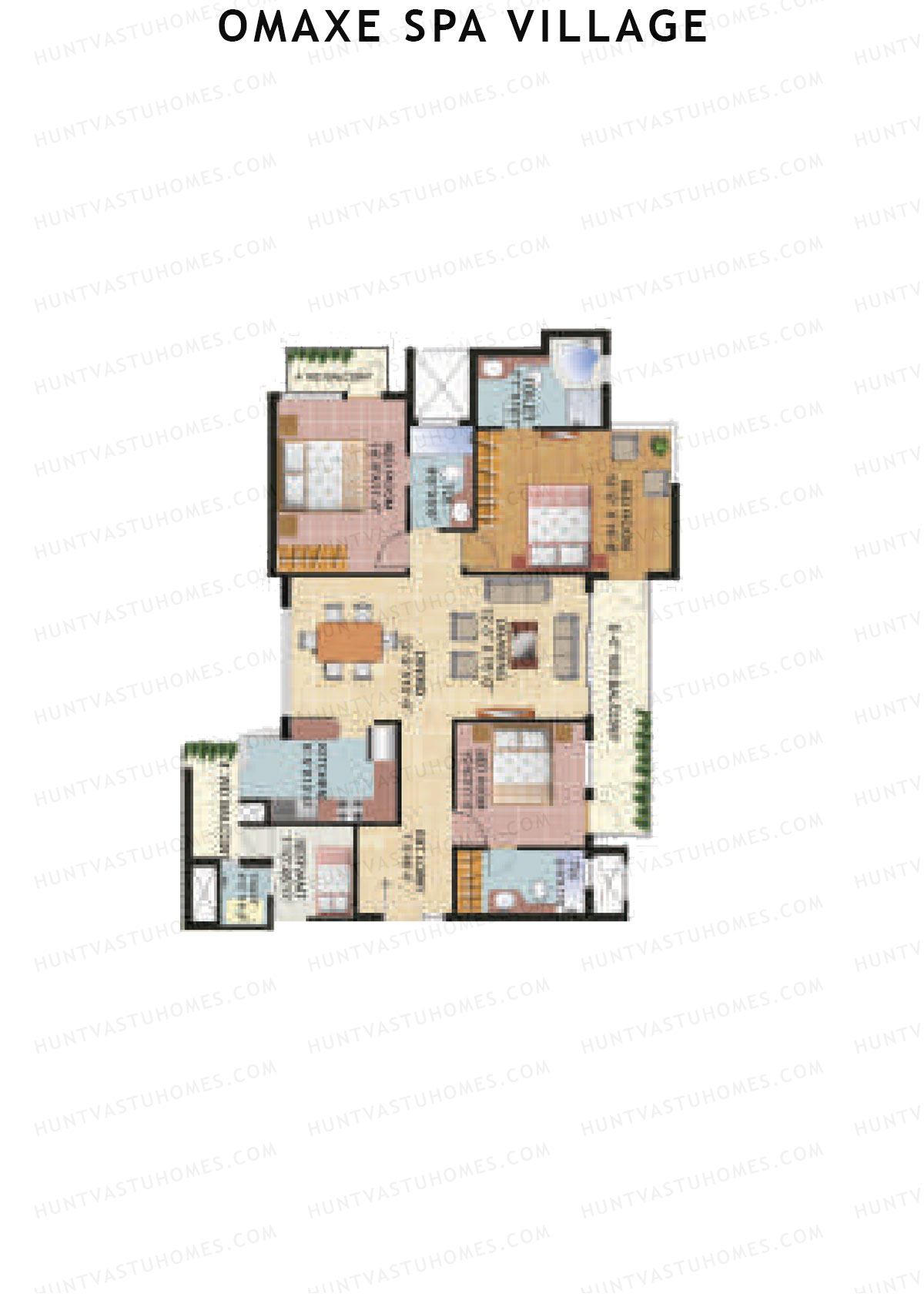 Omaxe Spa Village Castle D Unit 1 Floor Plan